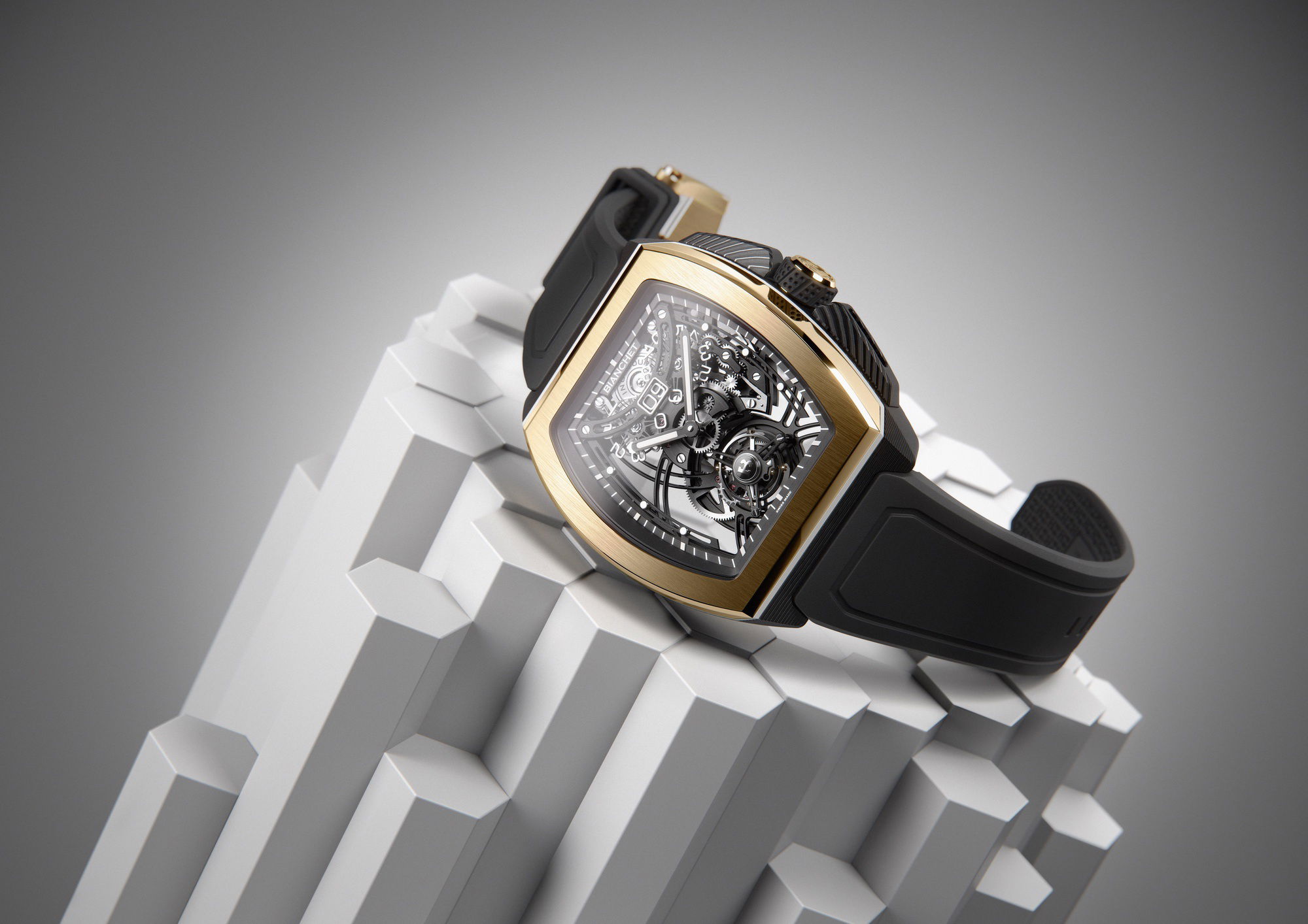 Bianchet Flying Tourbillon Grande Date B1.618 Hybrid Gold - View 2