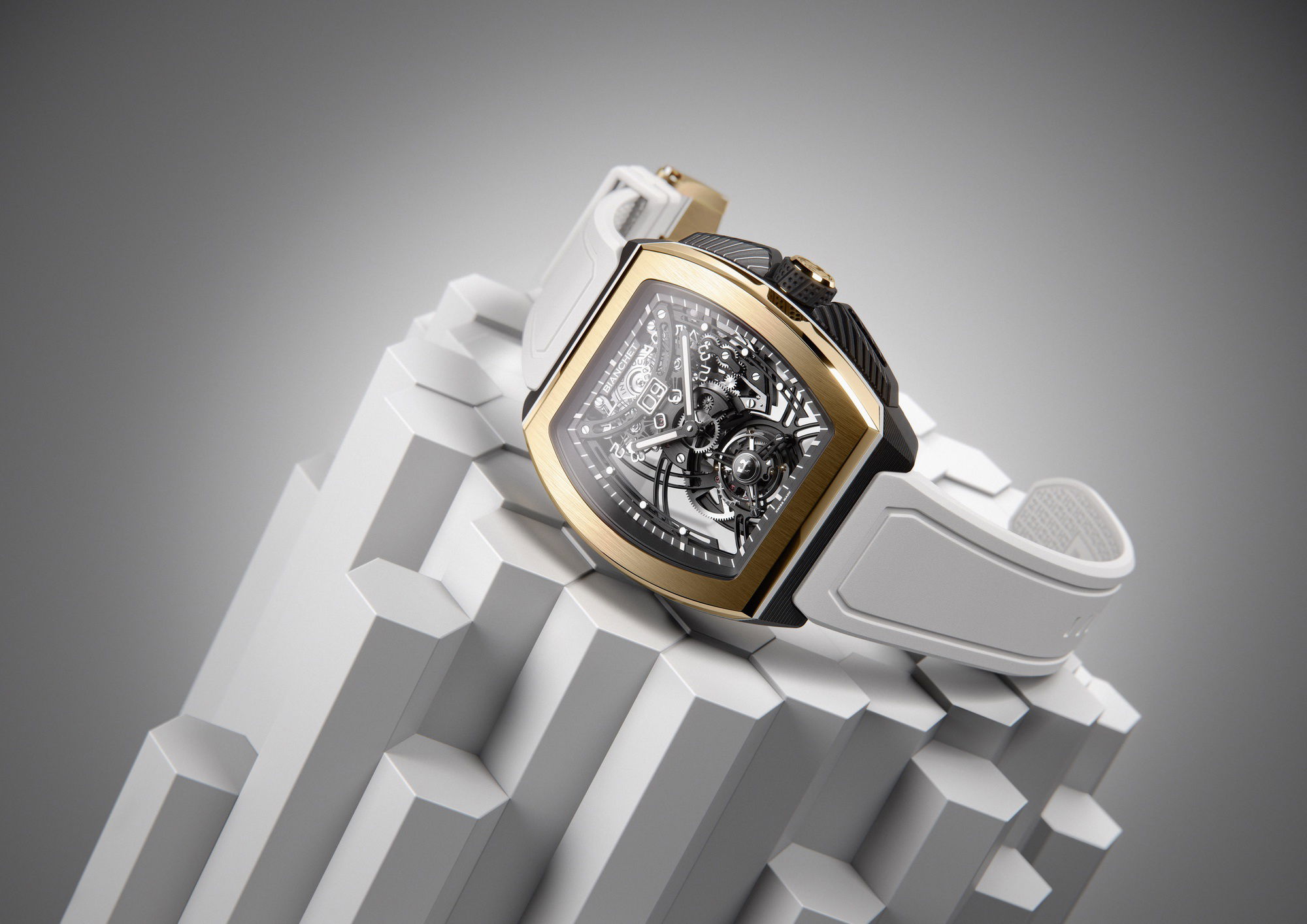 Bianchet Flying Tourbillon Grande Date B1.618 Hybrid Gold - View 3