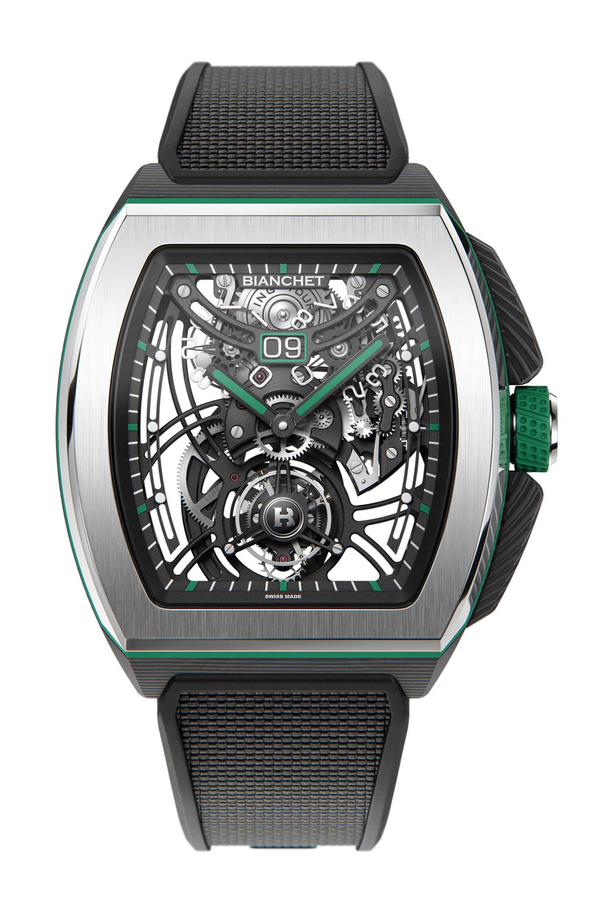 Bianchet Flying Tourbillon Grande Date B1.618 Hybrid Green - View 2