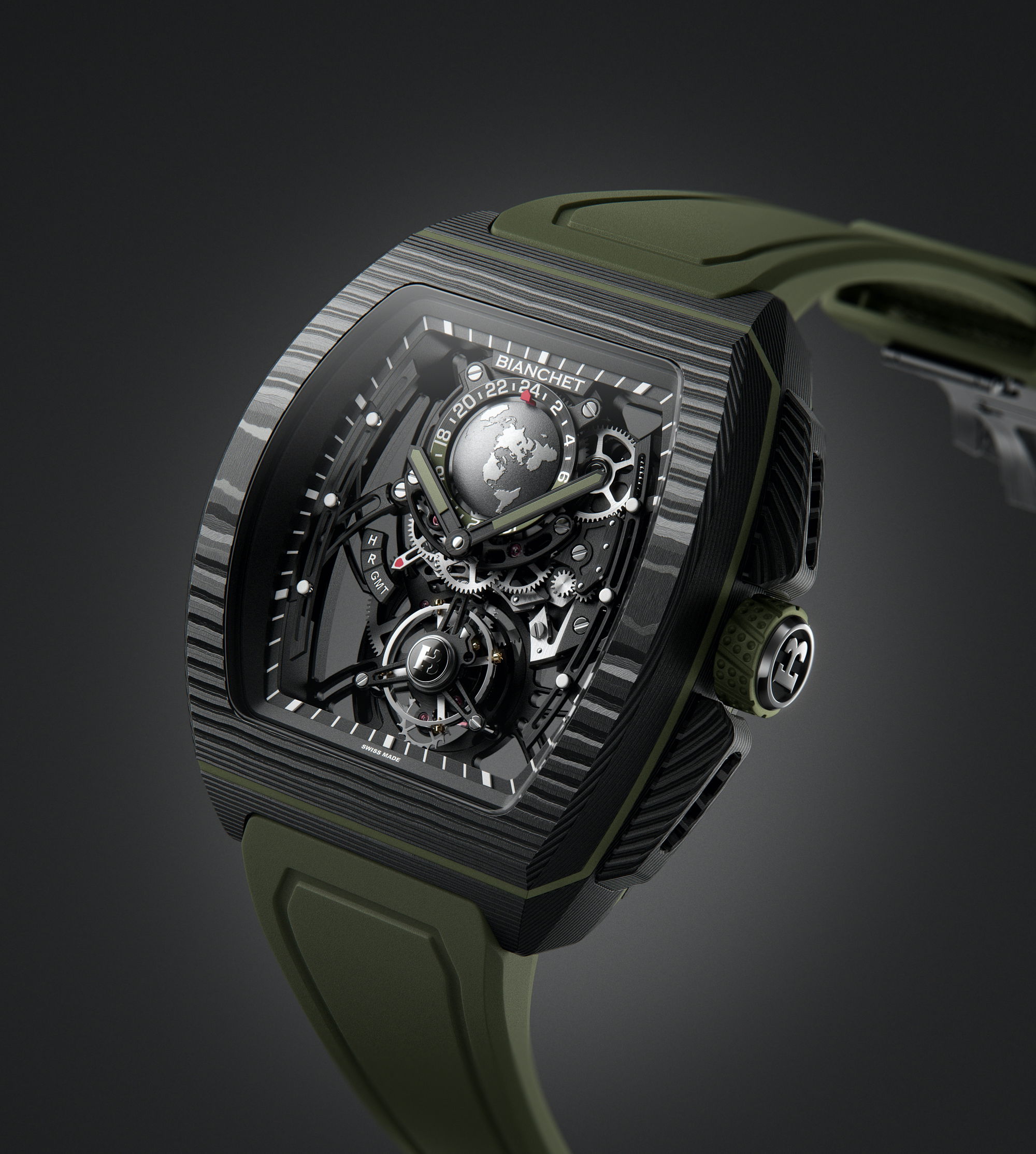 Bianchet Flying Tourbillon Sport GMT Carbon Fern Green - View 2