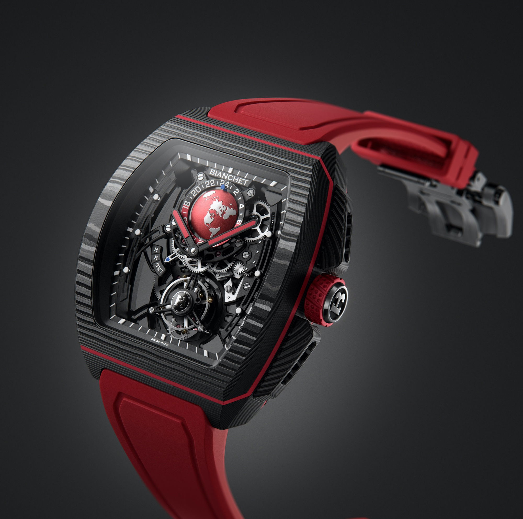 Bianchet Flying Tourbillon Sport GMT Carbon Red - View 2
