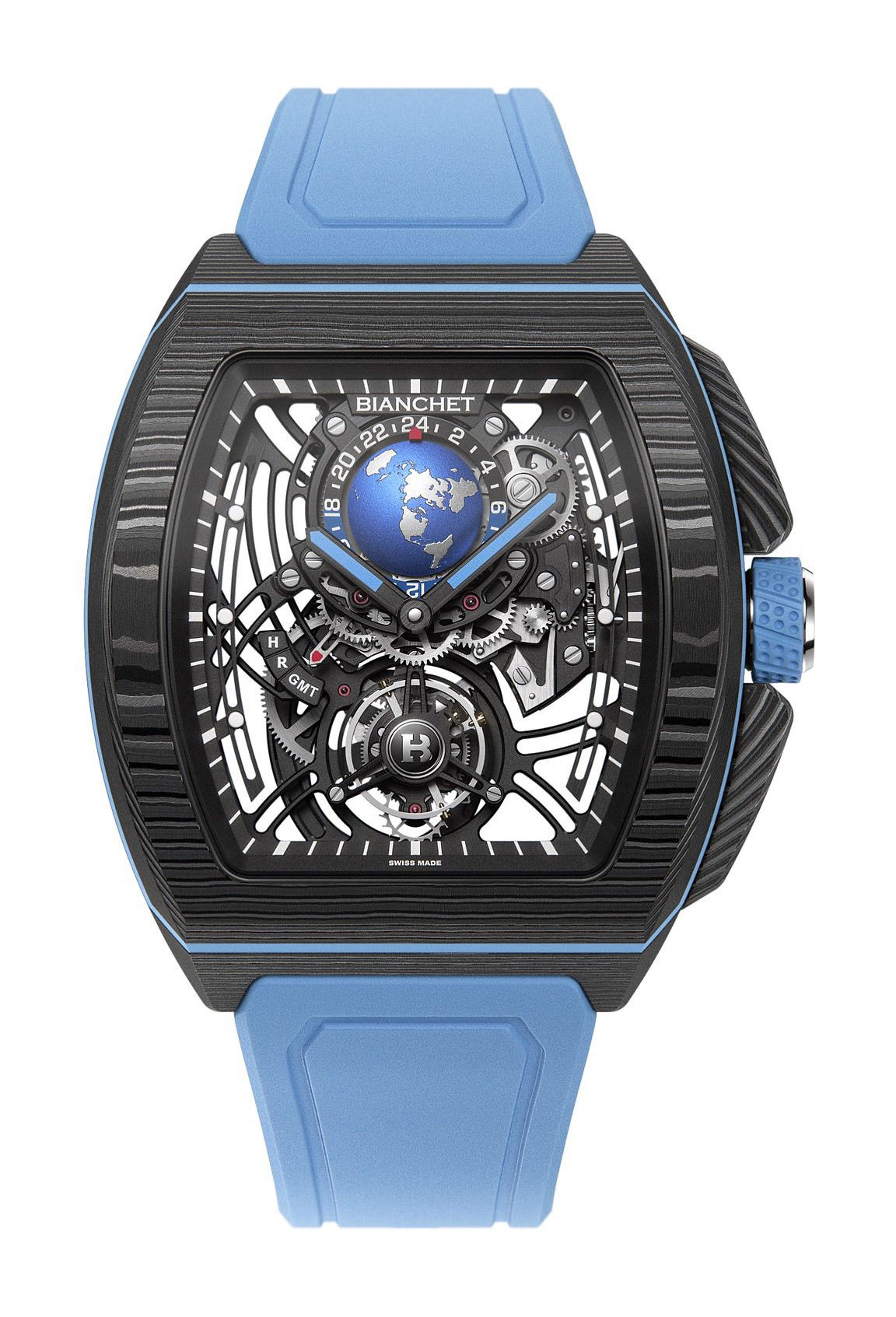 Bianchet Flying Tourbillon Sport GMT Carbon Sky Blue watch