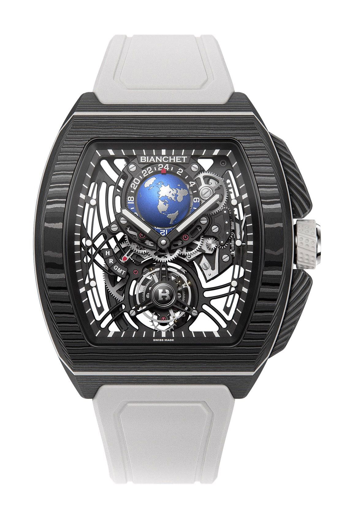 Bianchet Flying Tourbillon Sport GMT Carbon White watch