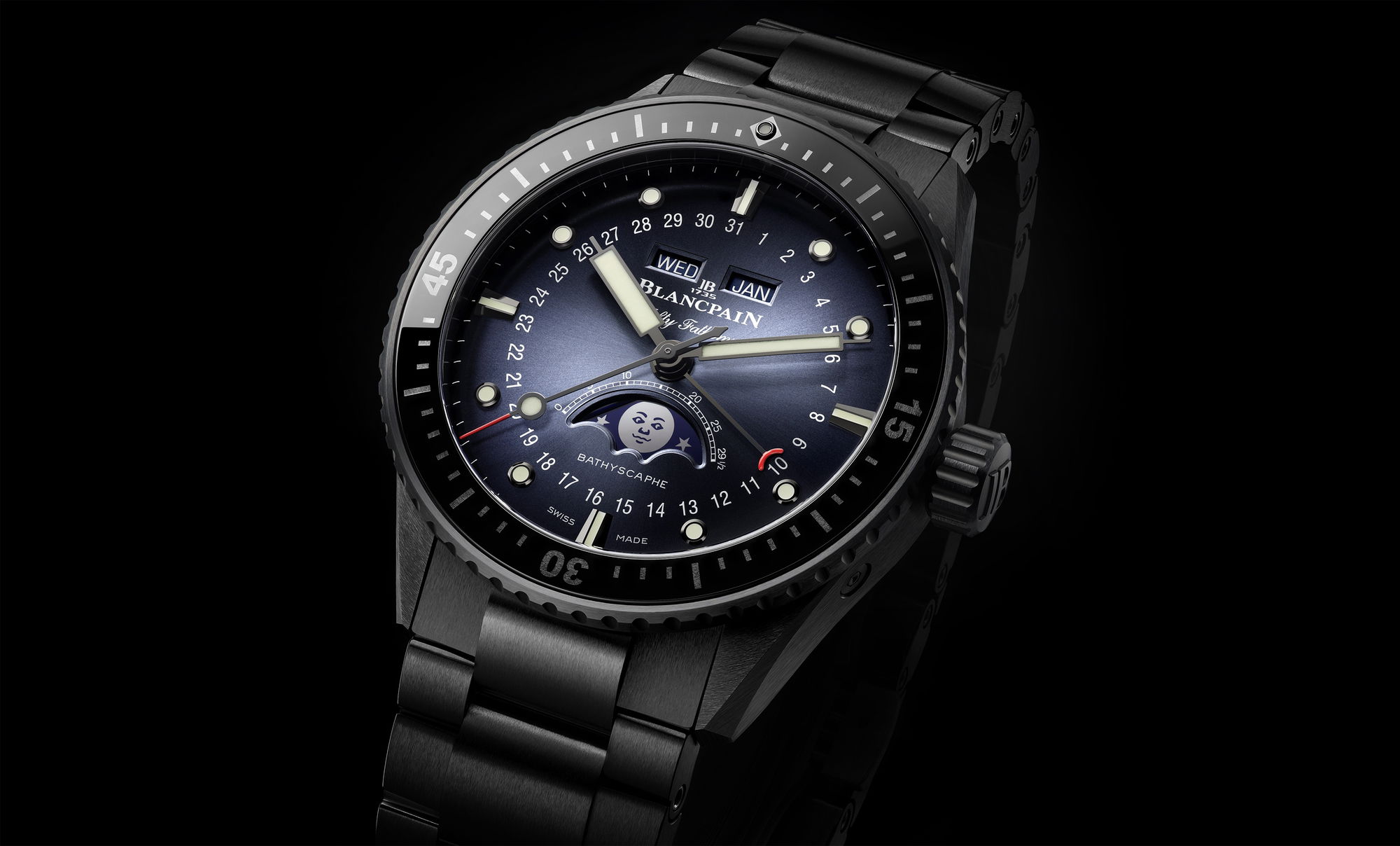 Blancpain Fifty Fathoms Bathyscape Quantième Complet Phases de Lune - View 3