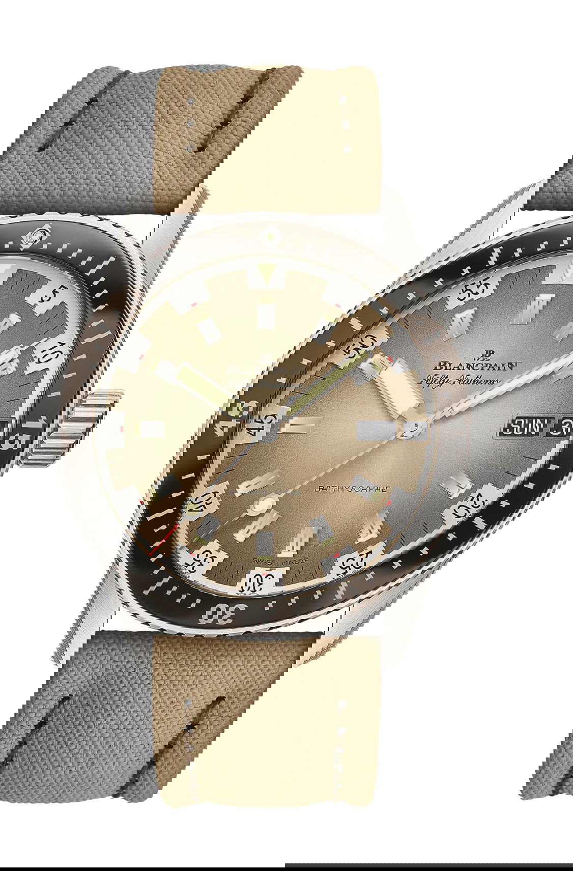 Blancpain Fifty Fathoms Bathyscaphe Day Date Desert Edition watch