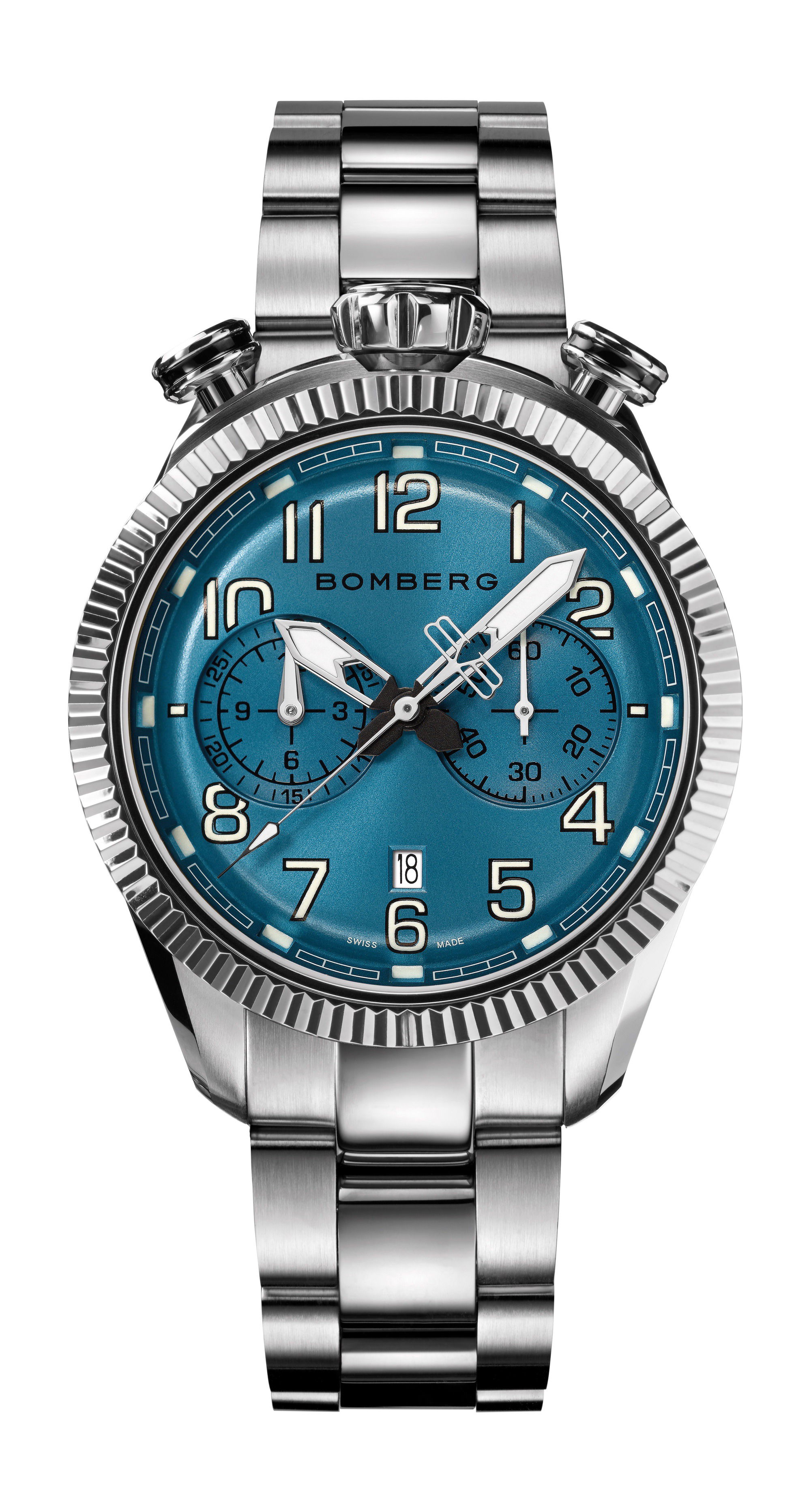 Bomberg BB-68 Blue & Silver watch