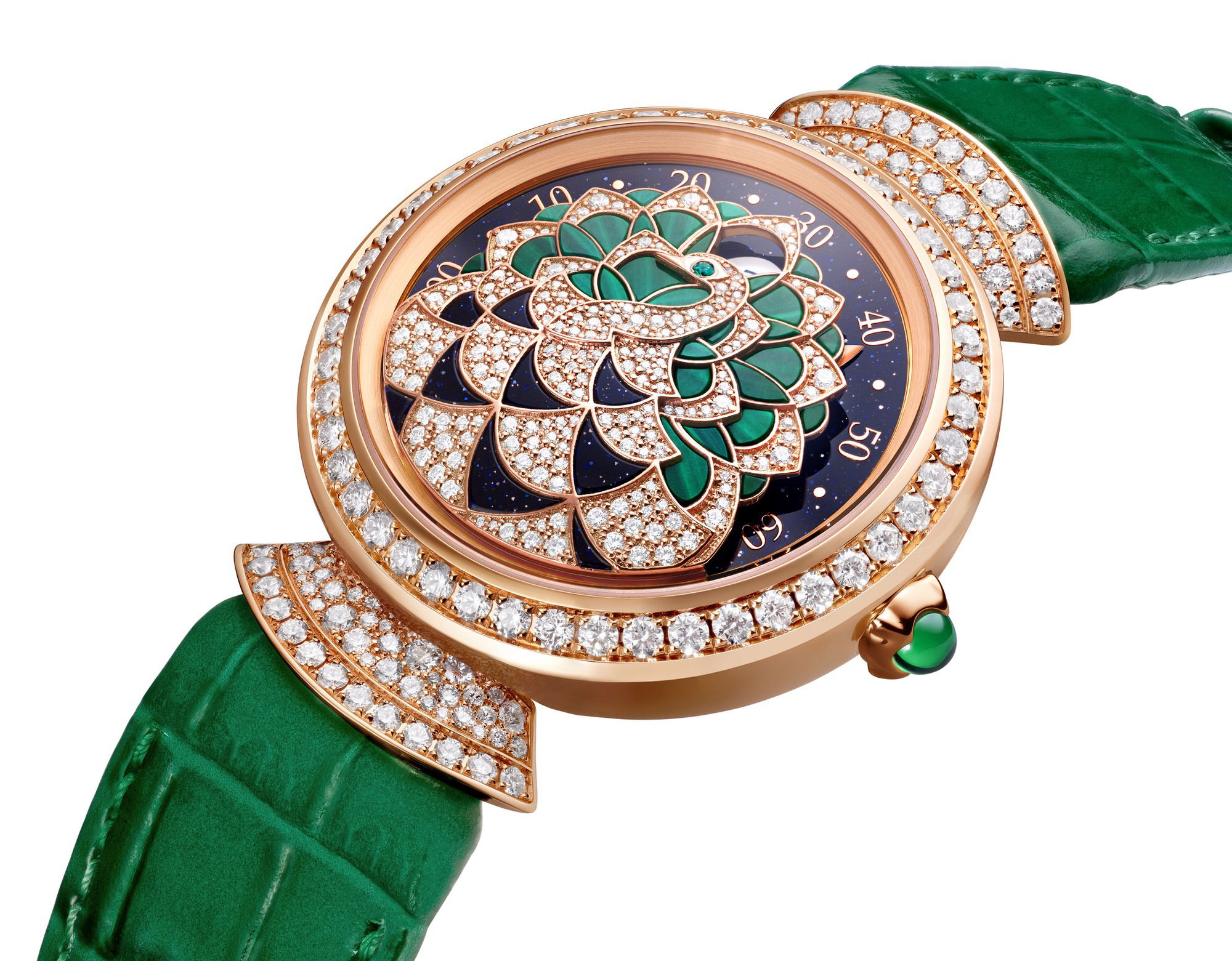 Bvlgari Divas’ Dream Peacock Precious Marquetry Jumping Hour - View 2
