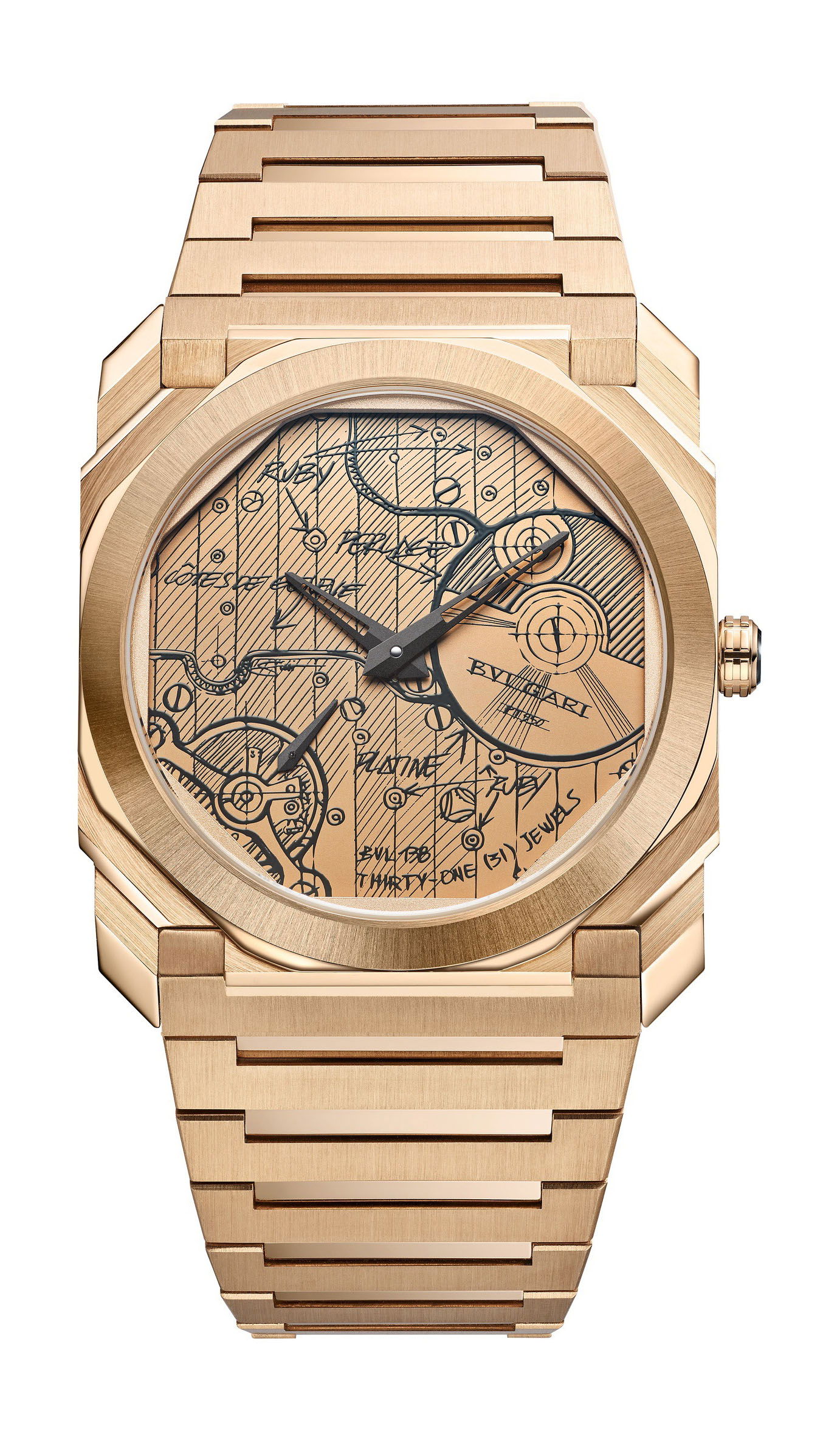 Bvlgari Octo Finissimo Chronograph GMT BVL 318 Sketch watch