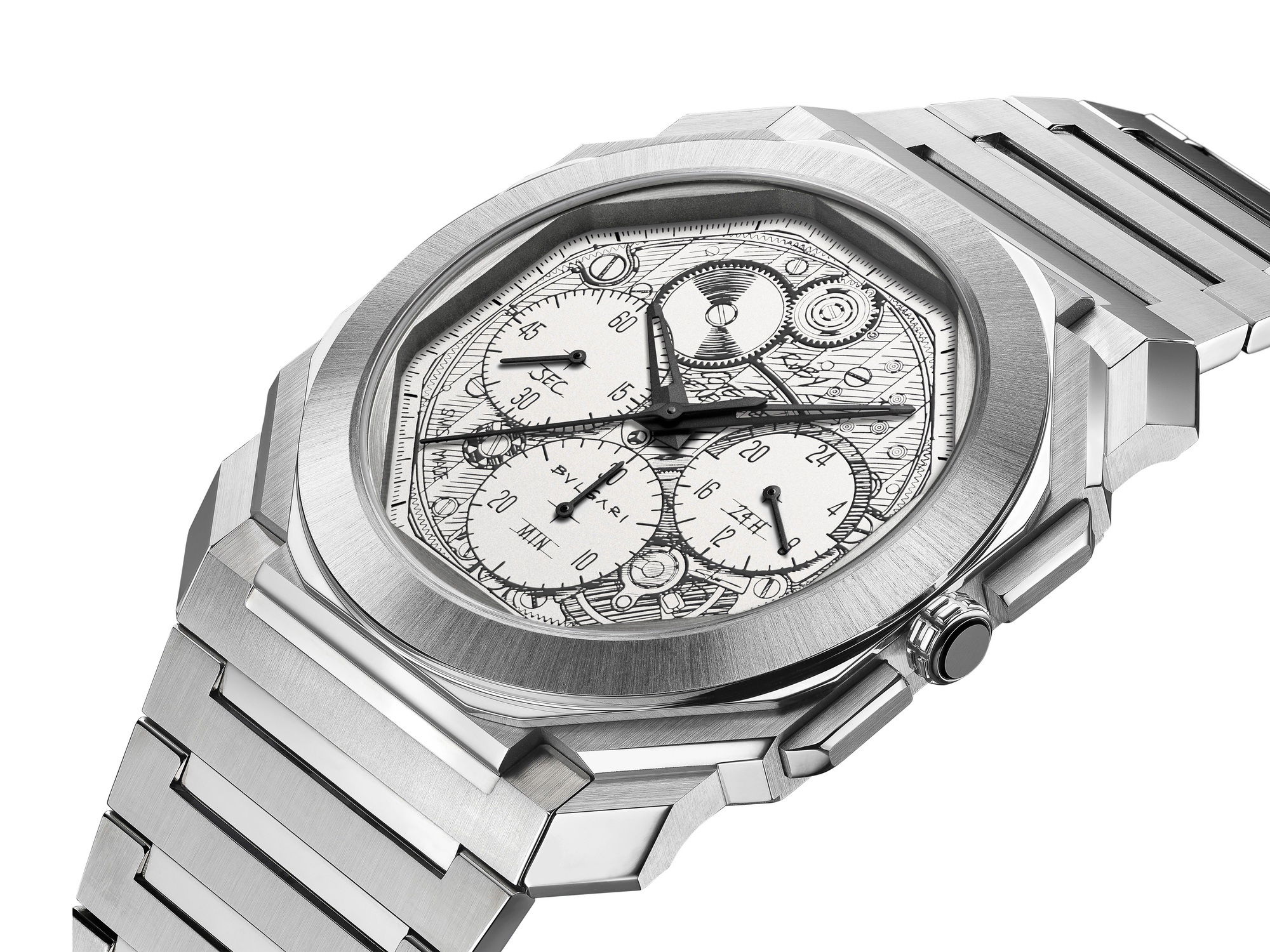 Bvlgari Octo Finissimo Chronograph GMT BVL 318 Sketch - View 2