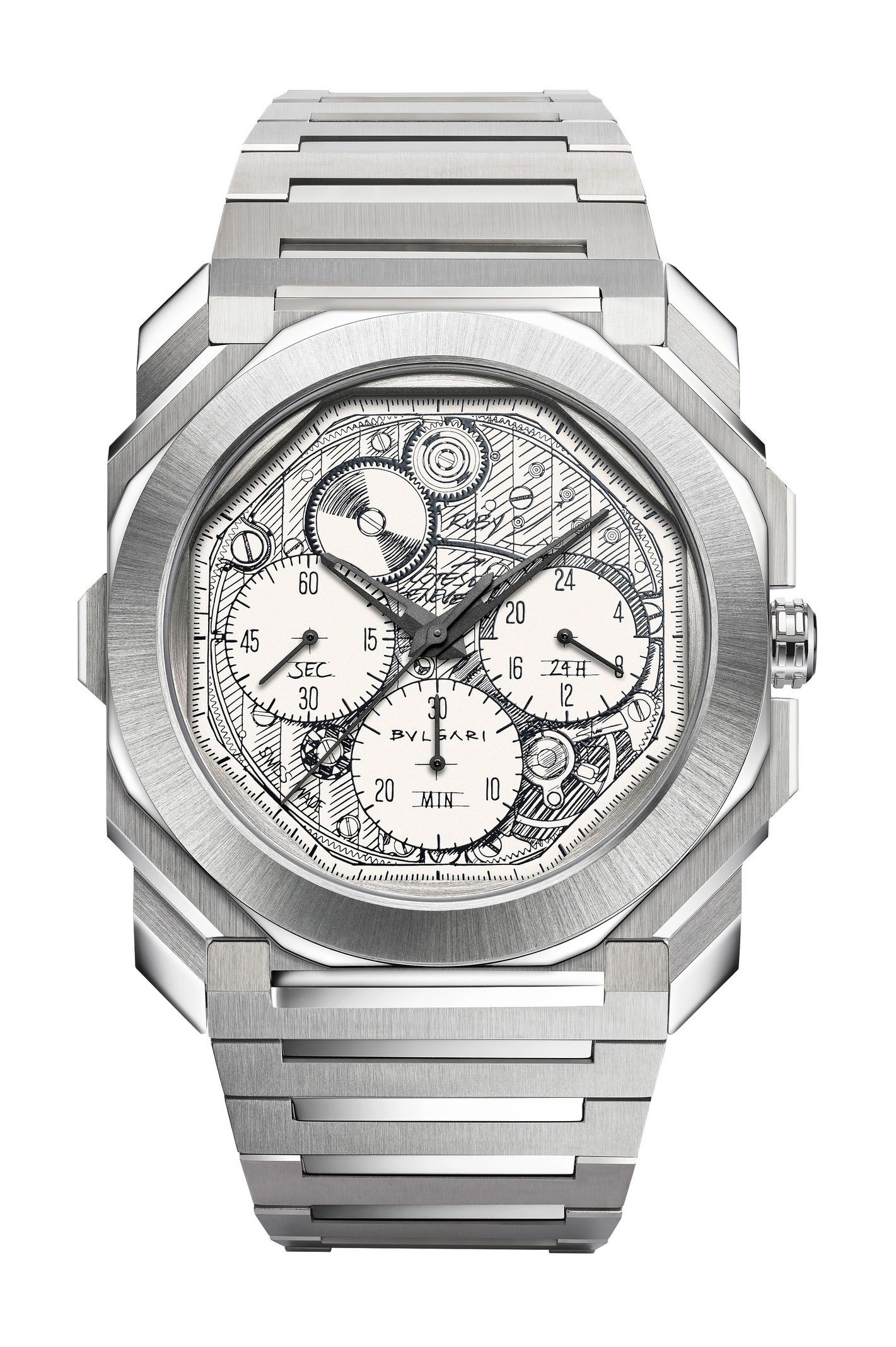 Bvlgari Octo Finissimo Chronograph GMT BVL 318 Sketch watch