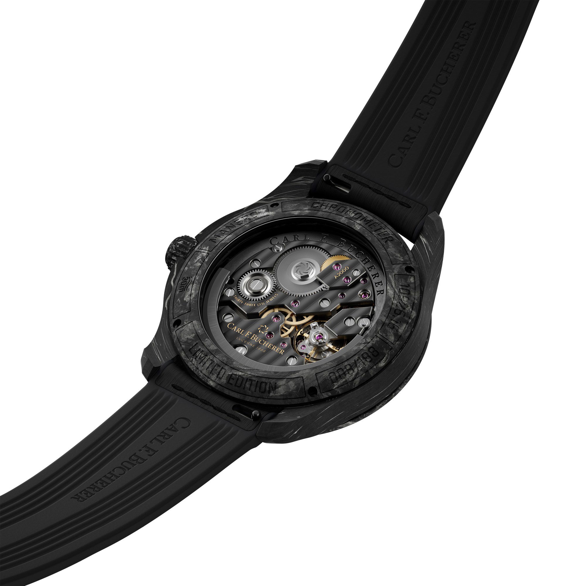 Carl F. Bucherer Manero Peripheral Big Date Black - View 2