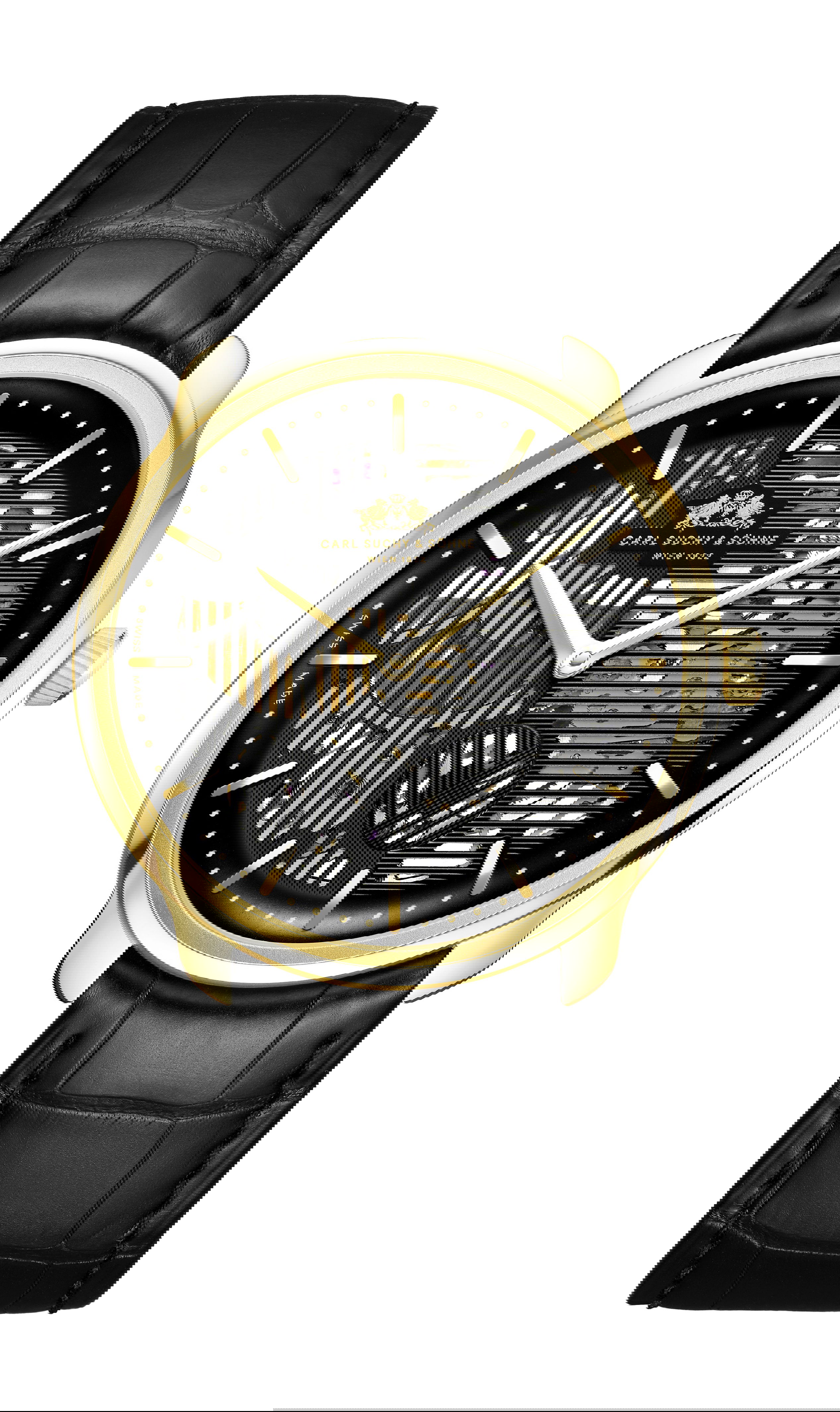 Carl Suchy & Söhne WALTZ N°1 – Skeleton Gold, Black Dial watch