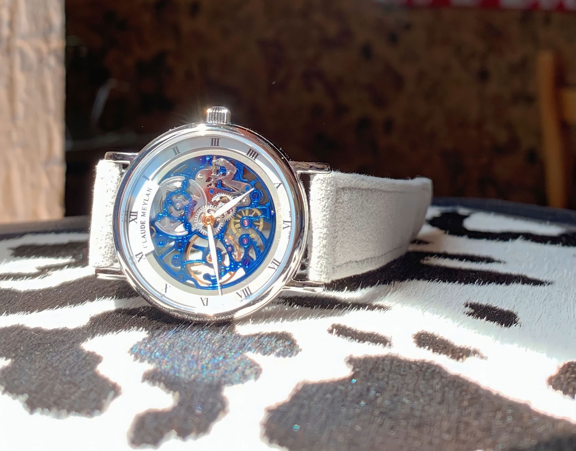 Claude Meylan Lionne Dentelle Bleu Roi - View 2
