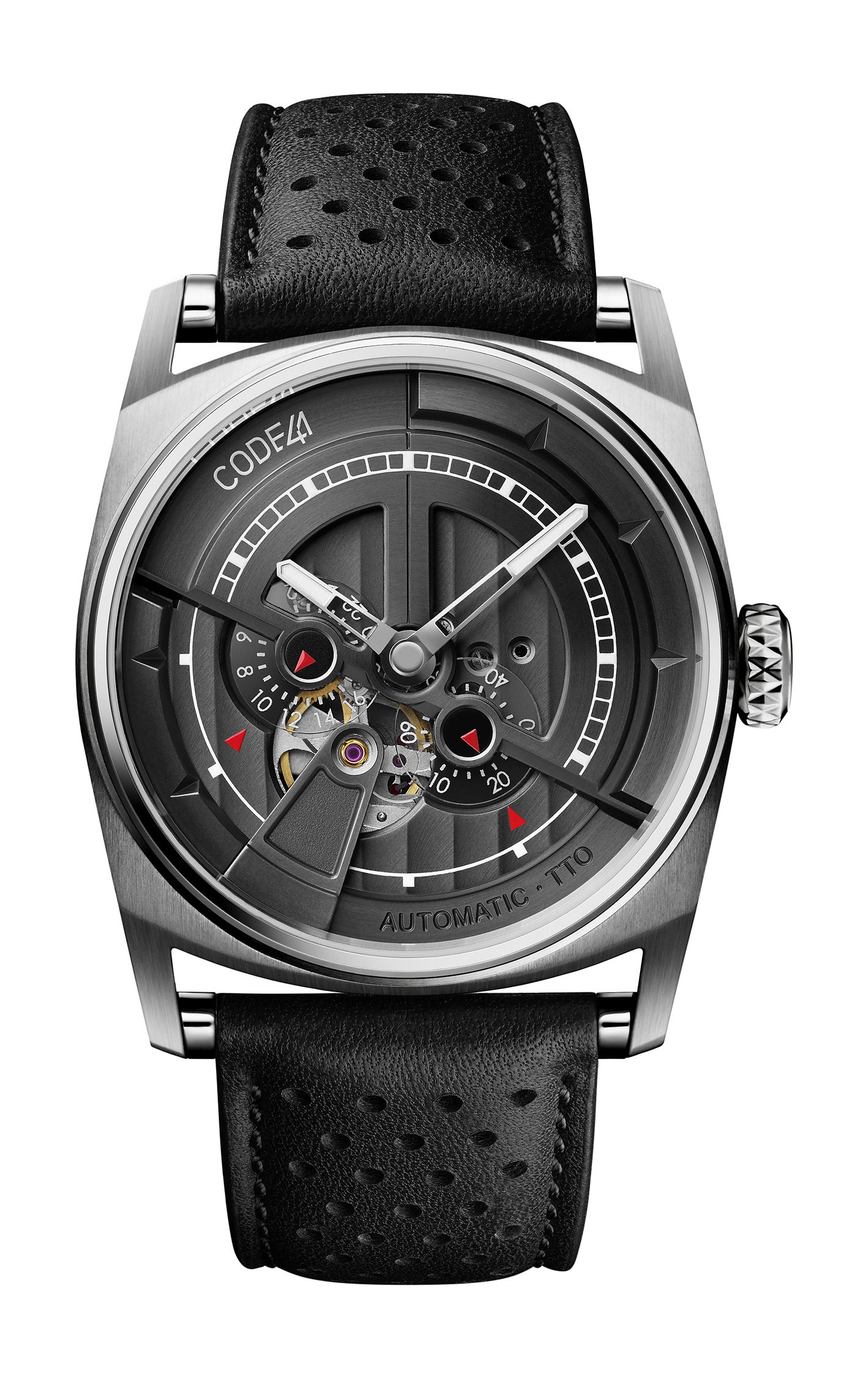 CODE41 Anomaly-01 Steel, Black Dial watch