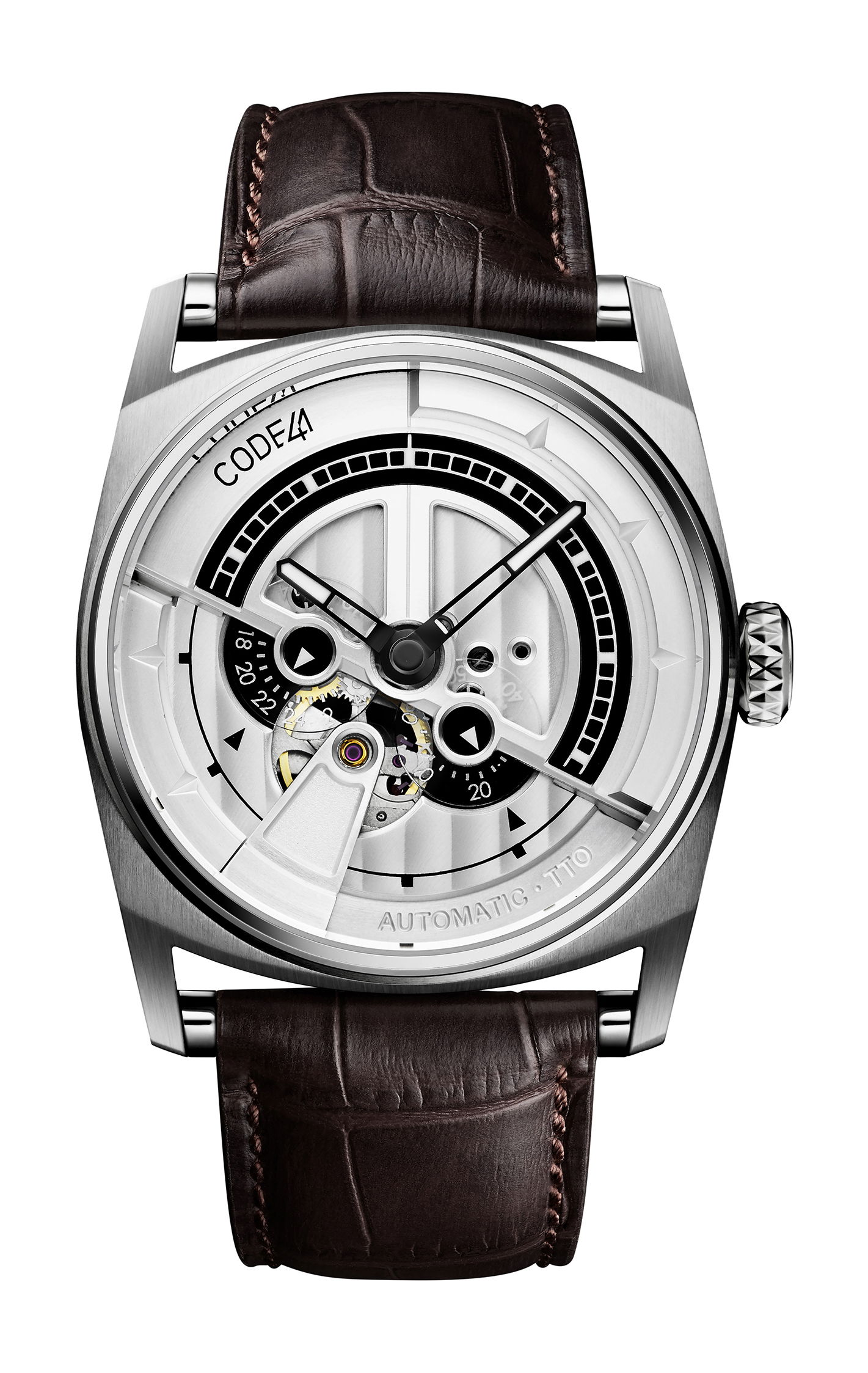 CODE41 Anomaly-01 Steel, Silver Dial watch