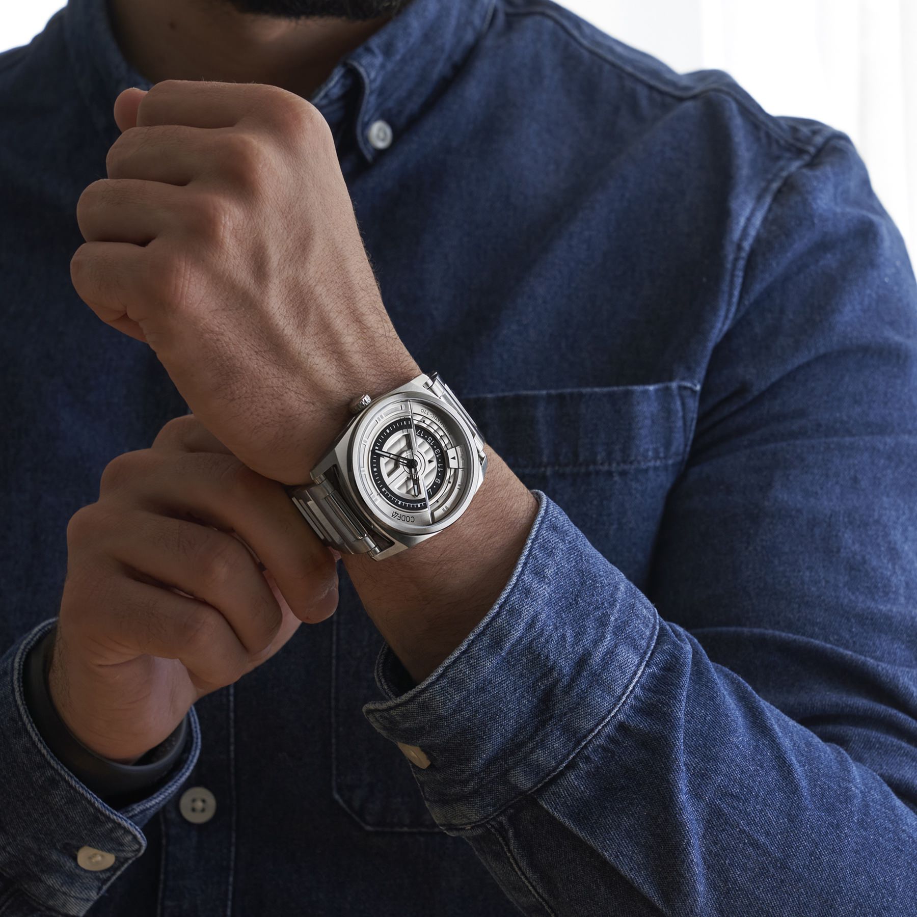 CODE41 Anomaly Evolution Steel Silver Dial - View 2