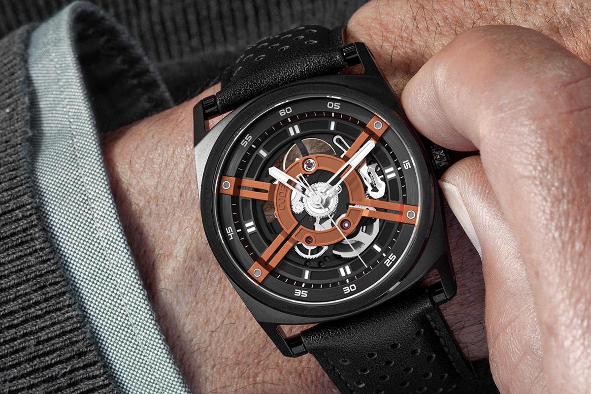 CODE41 ANOMALY-T4 Black PVD Black & Orange - View 2