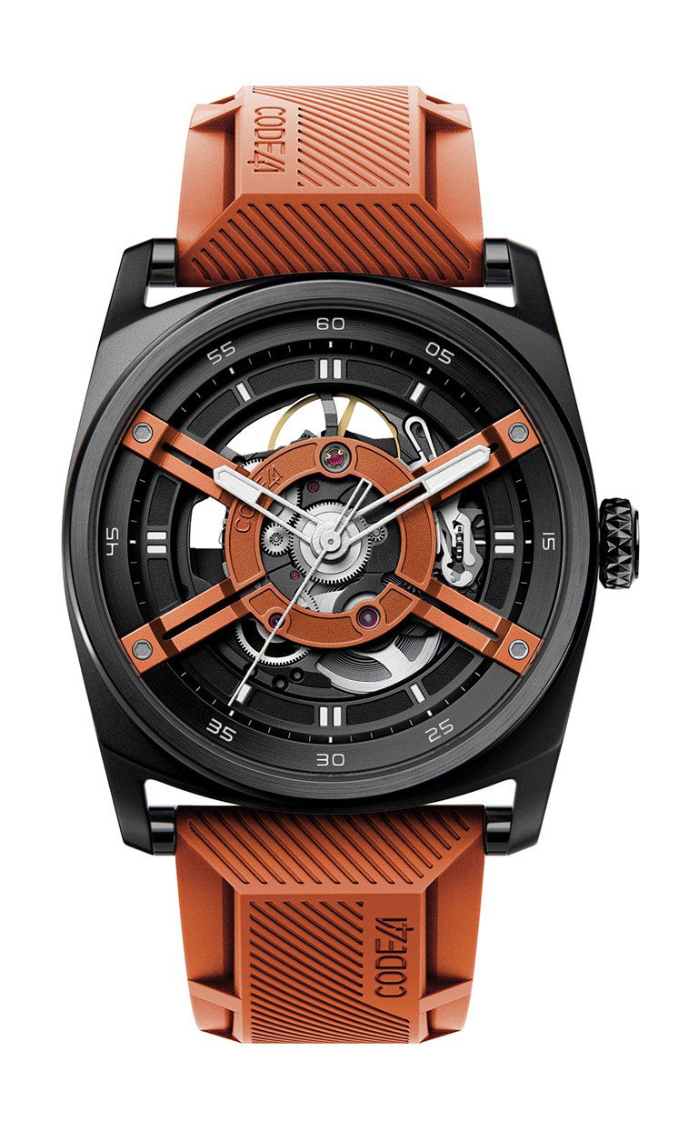 CODE41 ANOMALY-T4 Black PVD Black & Orange watch