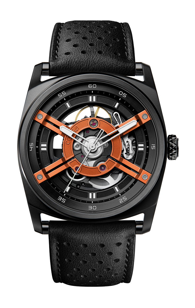 CODE41 ANOMALY-T4 Black PVD Black & Orange watch
