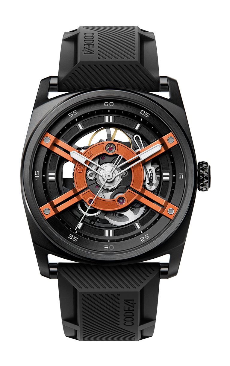 CODE41 ANOMALY-T4 Black PVD Black & Orange watch
