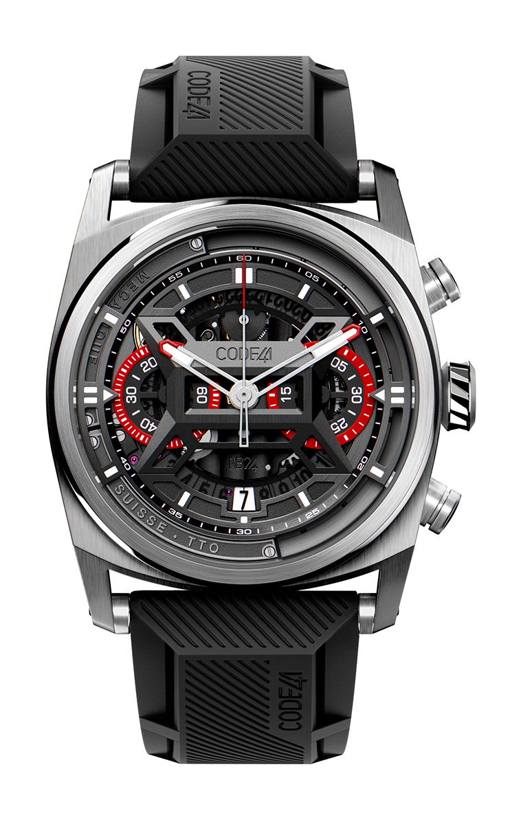 CODE41 NB24 NativeDNA Titanium Red watch