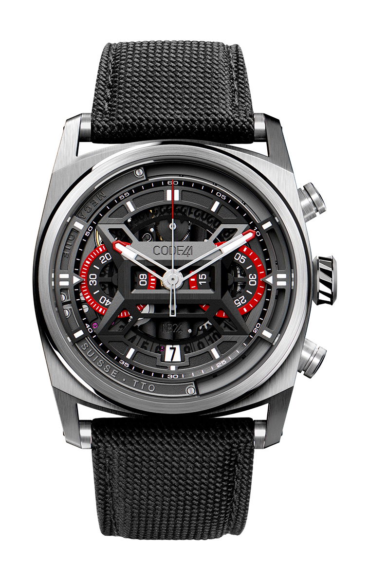 CODE41 NB24 NativeDNA Titanium Red watch