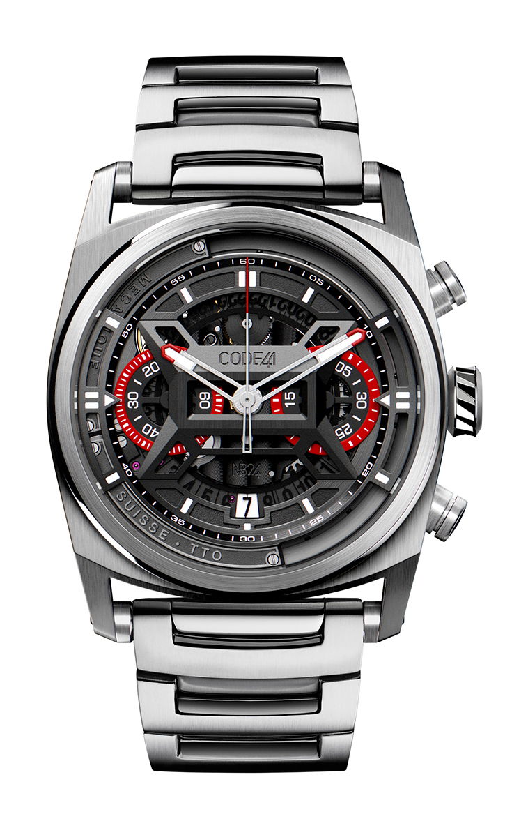 CODE41 NB24 NativeDNA Titanium Red watch