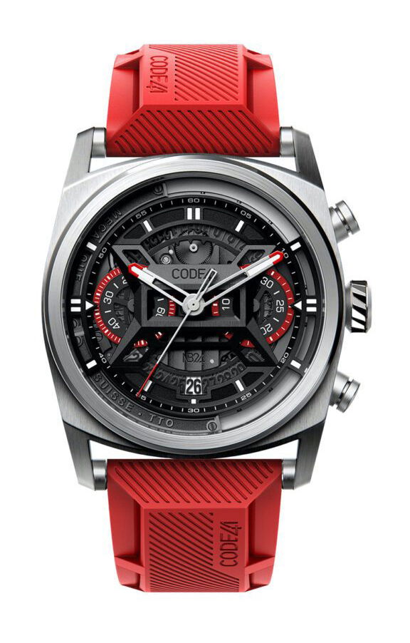 CODE41 NB24 NativeDNA Titanium Red watch