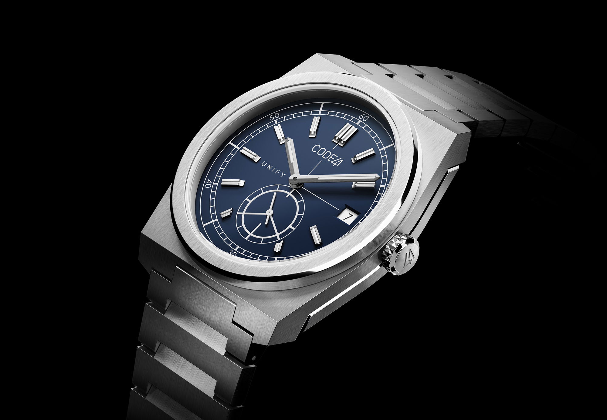 CODE41 UNIFY Small Seconds Quartz Blue Anthracite - View 2