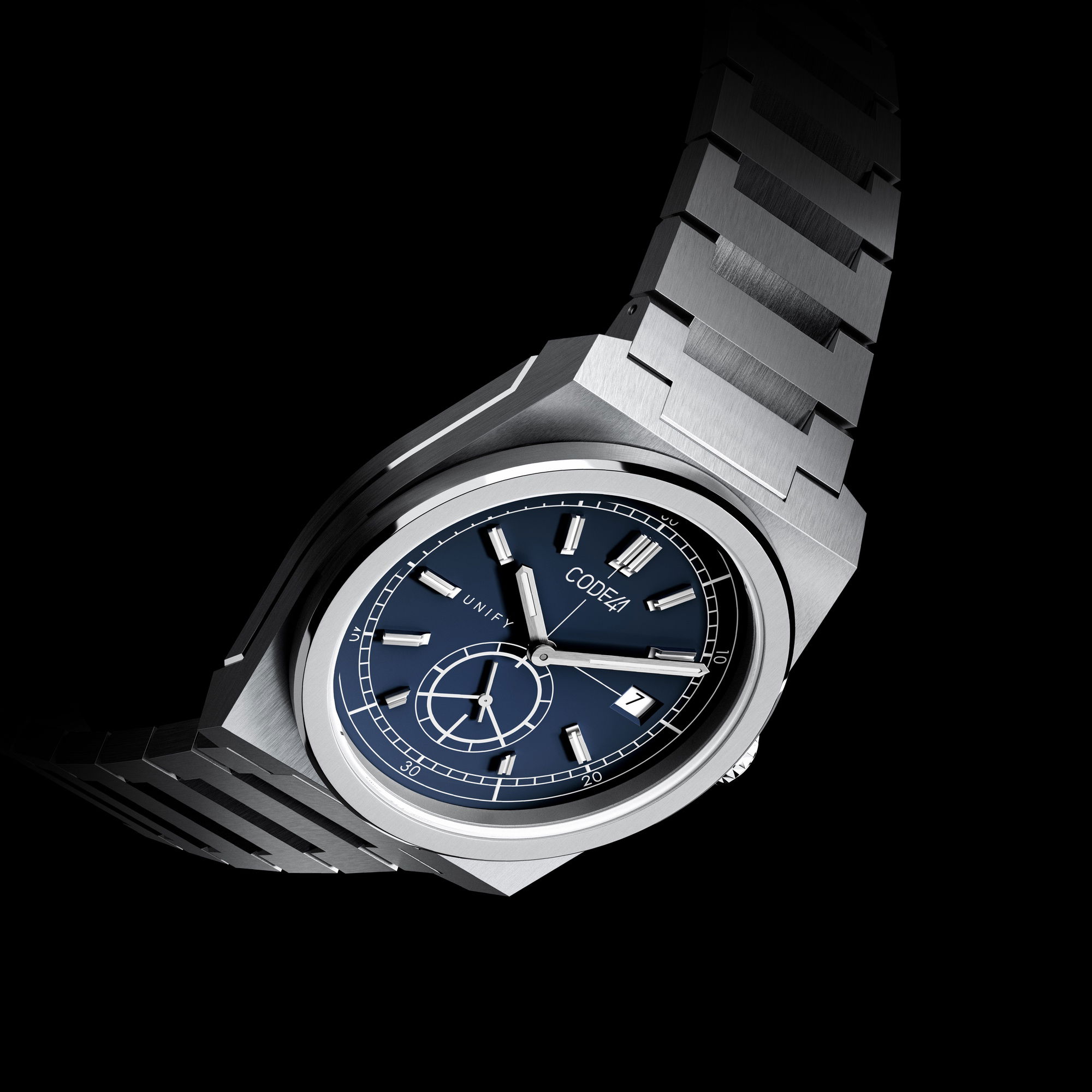 CODE41 UNIFY Small Seconds Quartz Blue Anthracite - View 3