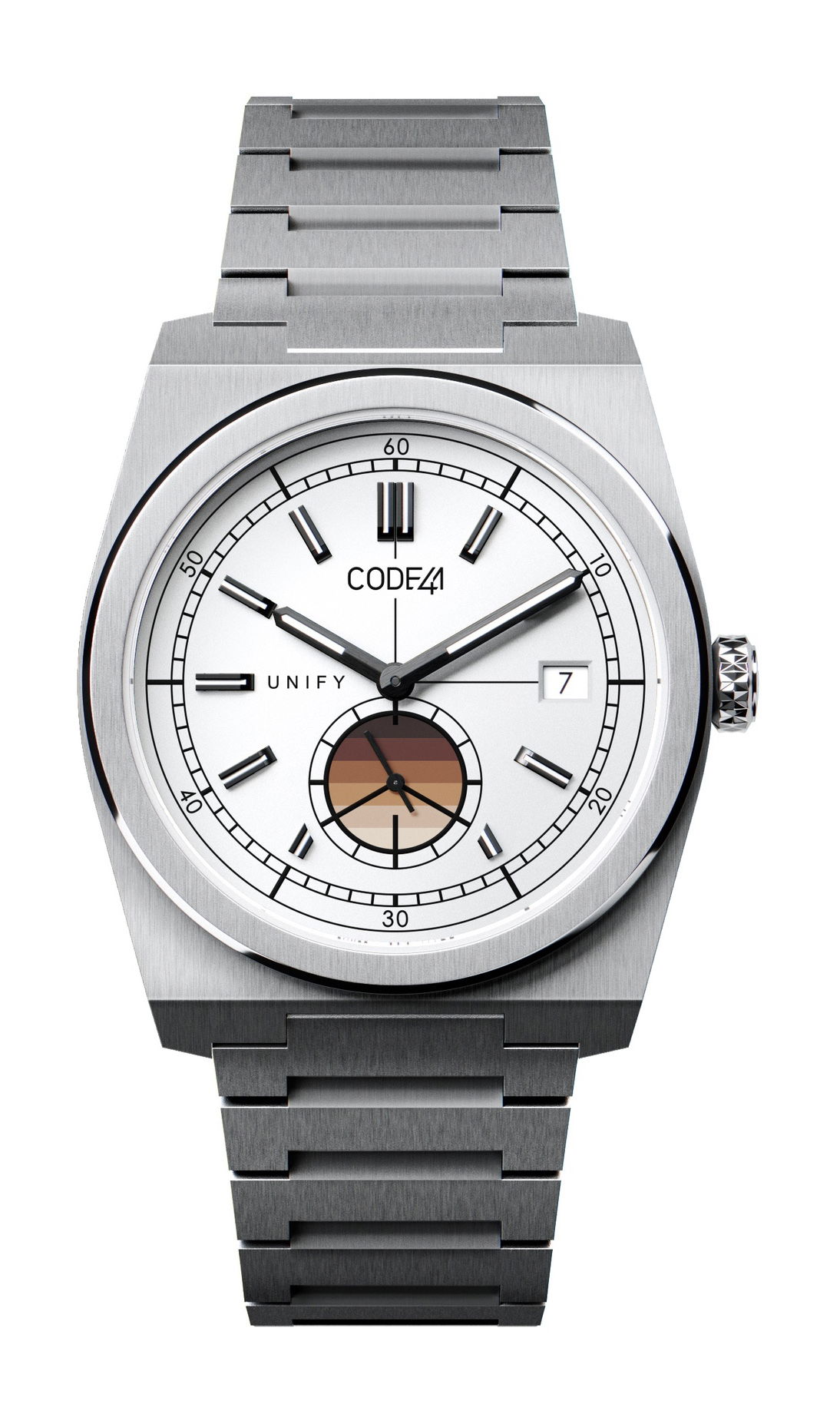 CODE41 UNIFY Small Seconds Quartz Equity Flag watch