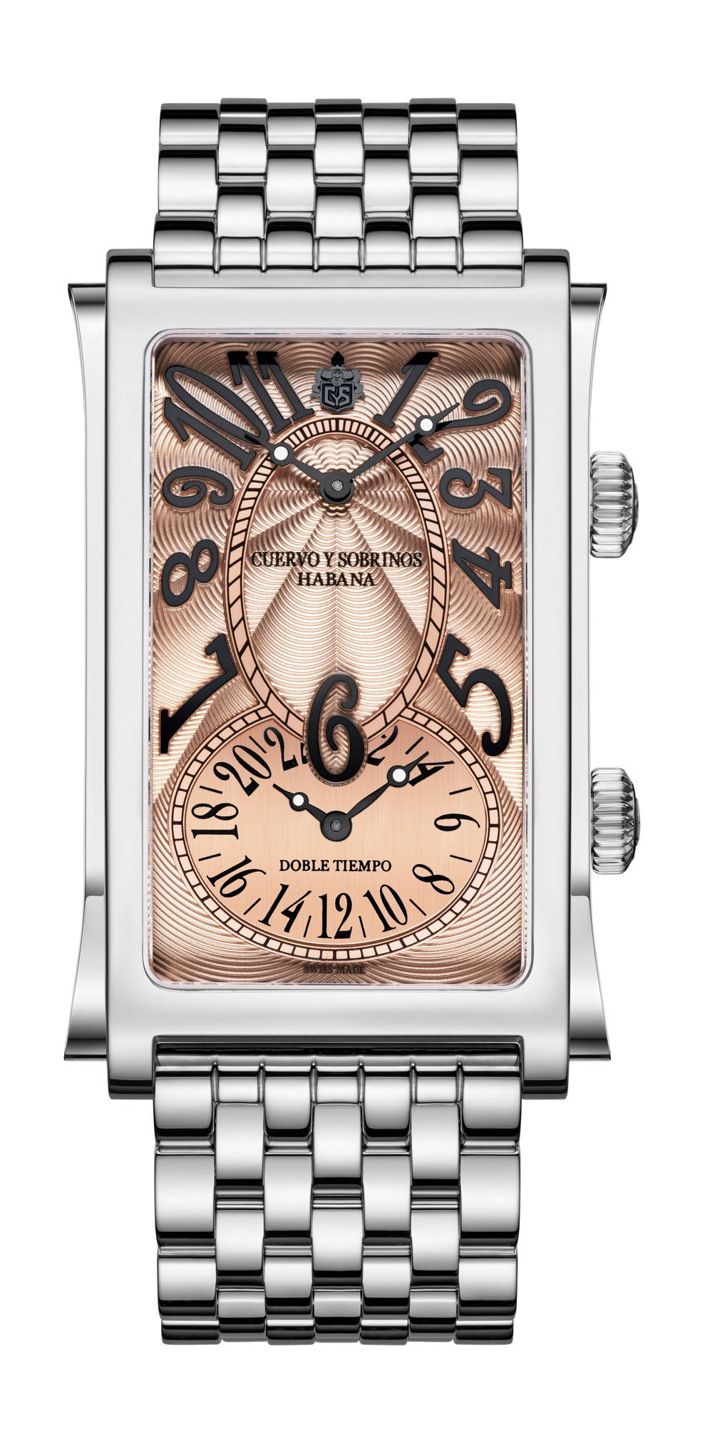 Cuervo y Sobrinos Prominente Icónico Doble Tiempo watch