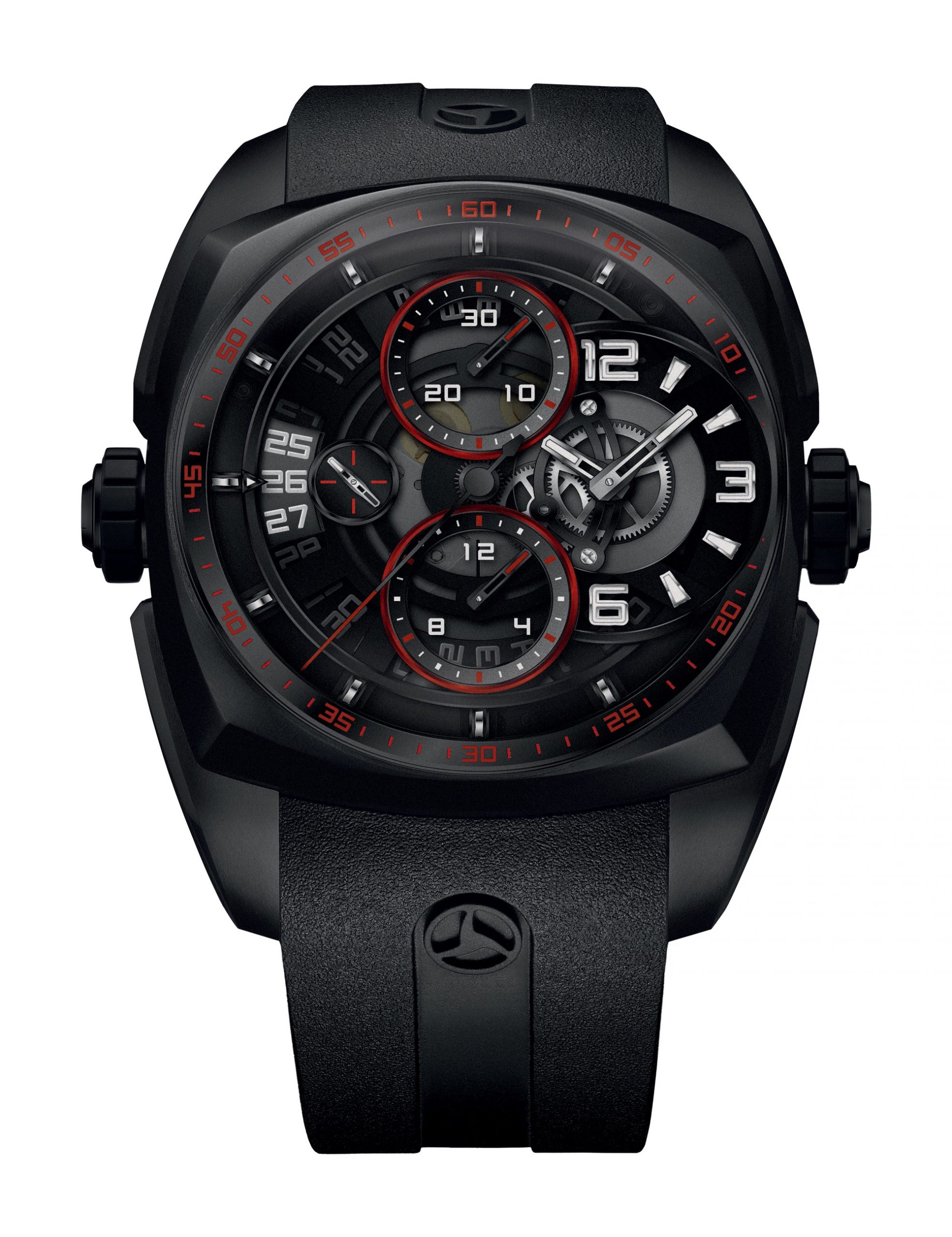 Cyrus Klepcys Skeleton Chronograph Dark & Red watch