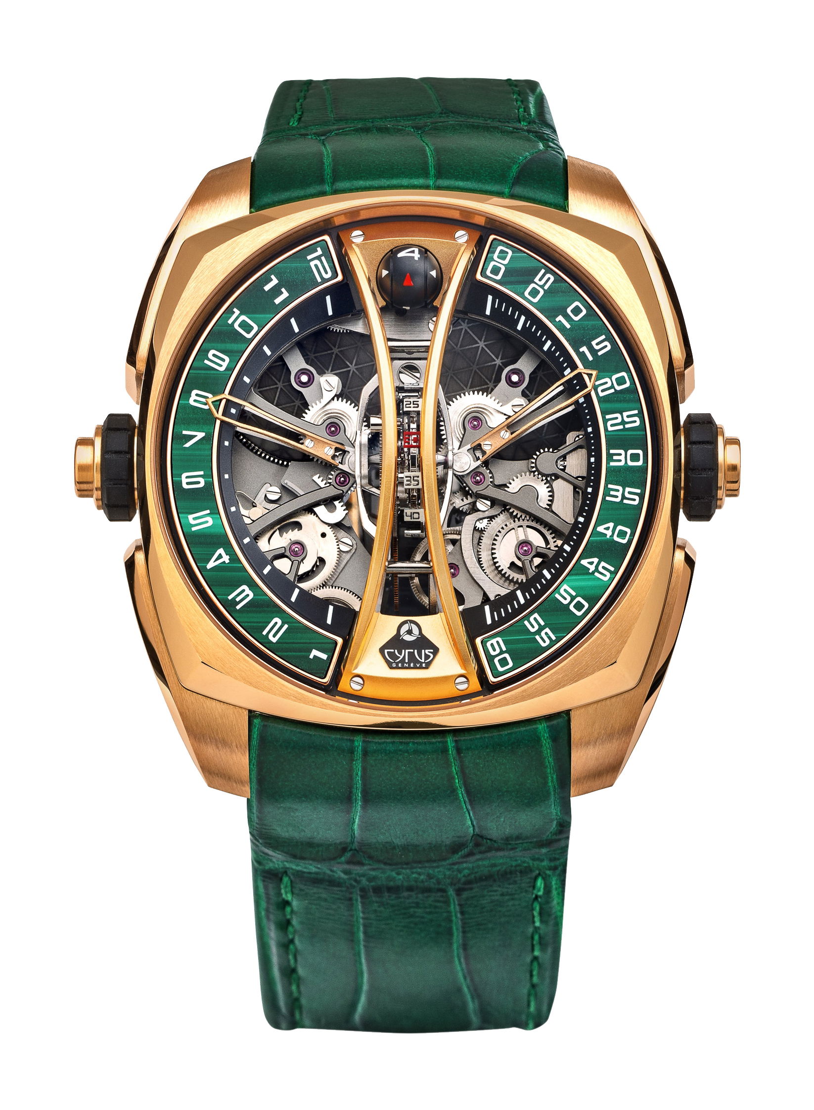 Cyrus Klepcys Vertical Skeleton Tourbillon Malachite watch