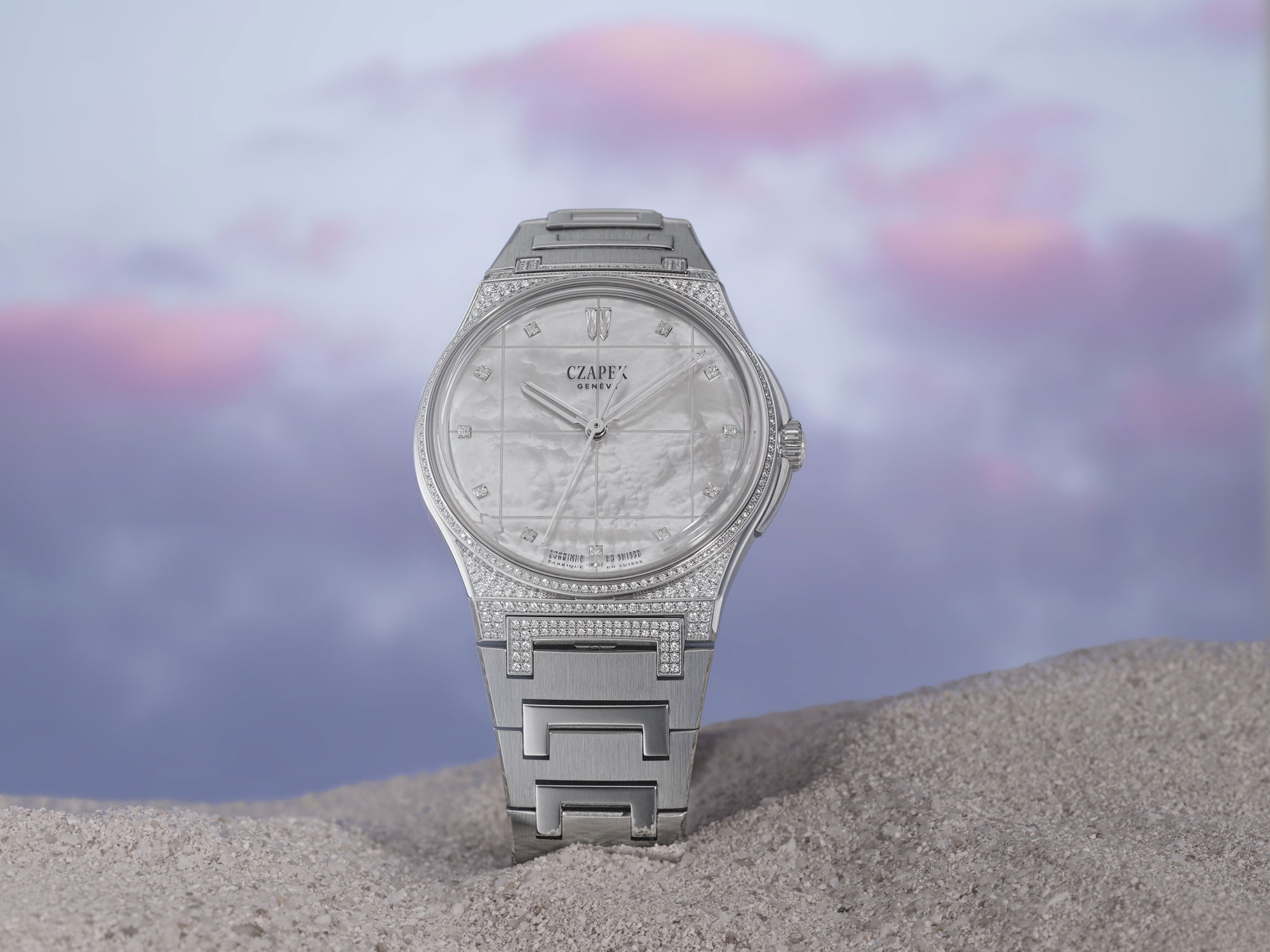 Czapek Antarctique S La Carte des Nuages Misty White - View 3