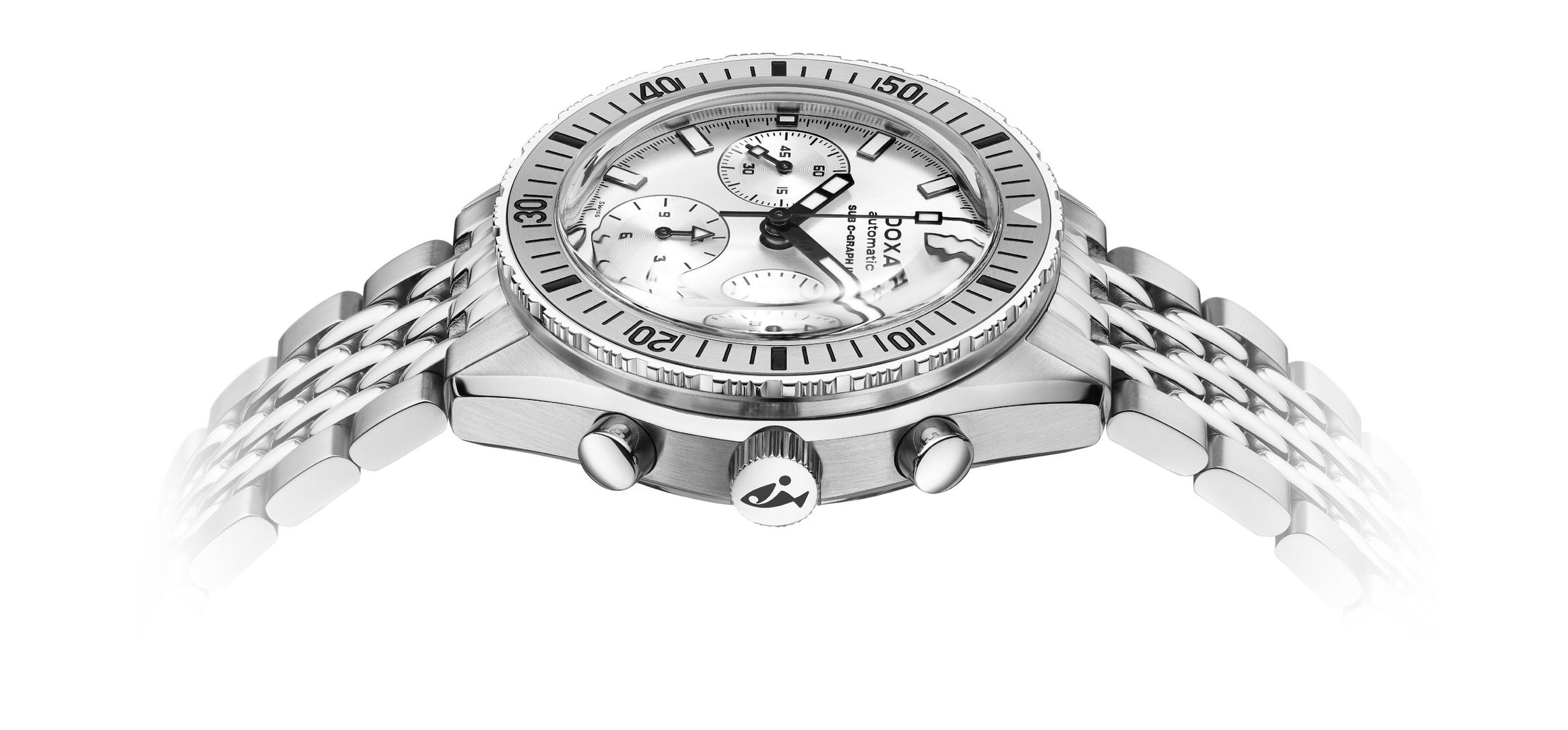 Doxa SUB 200 C-Graph II Whitepearl - View 3