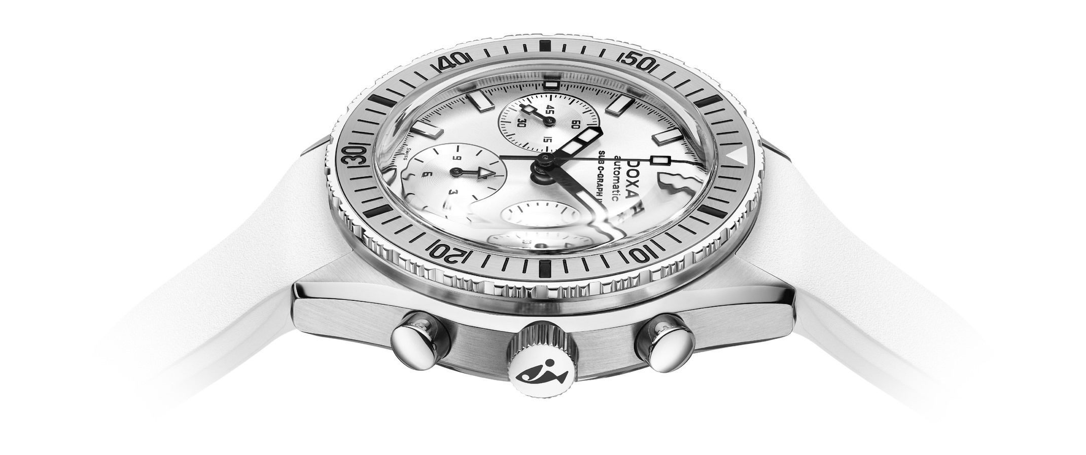 Doxa SUB 200 C-Graph II Whitepearl - View 3
