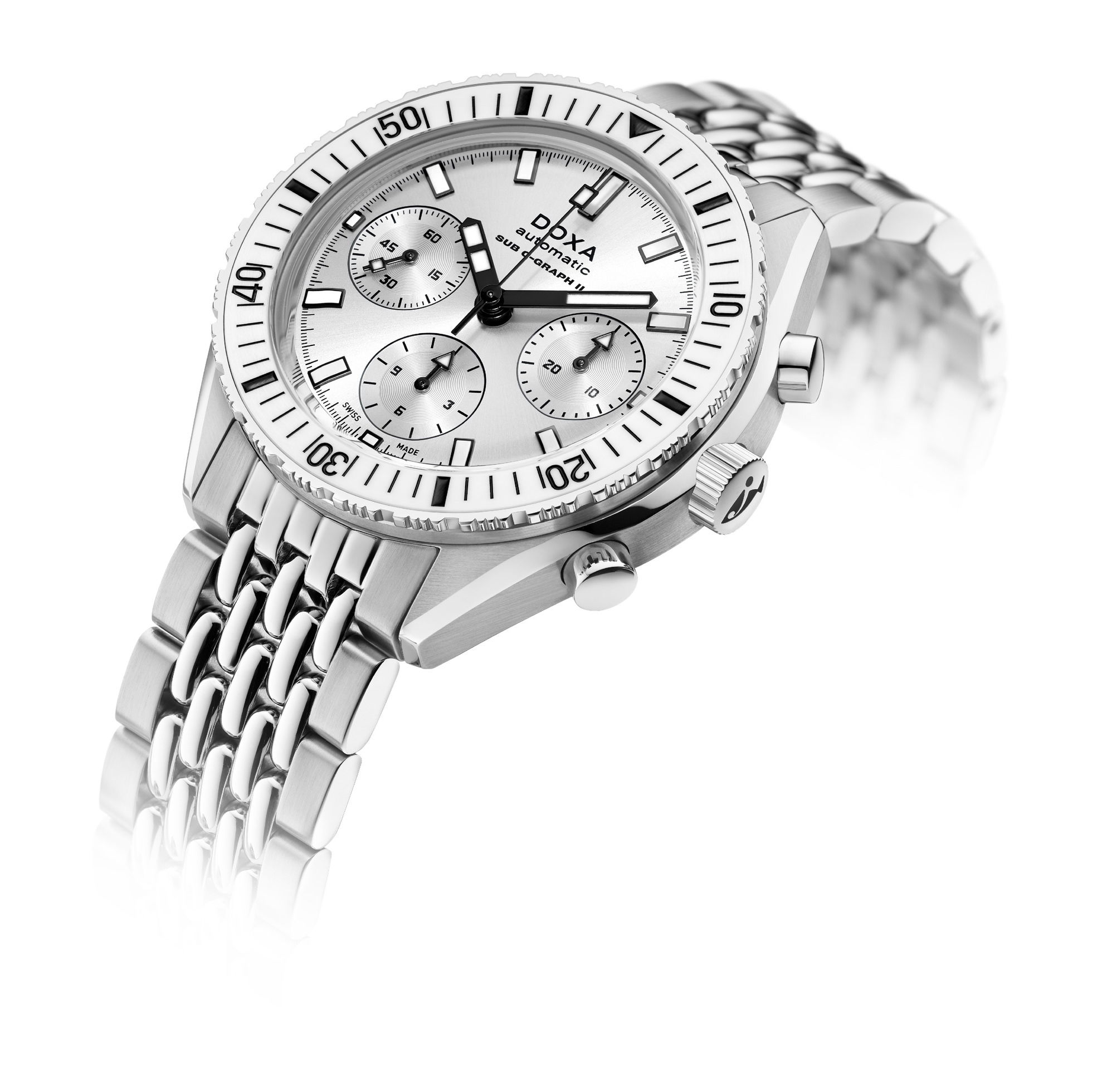 Doxa SUB 200 C-Graph II Whitepearl - View 2