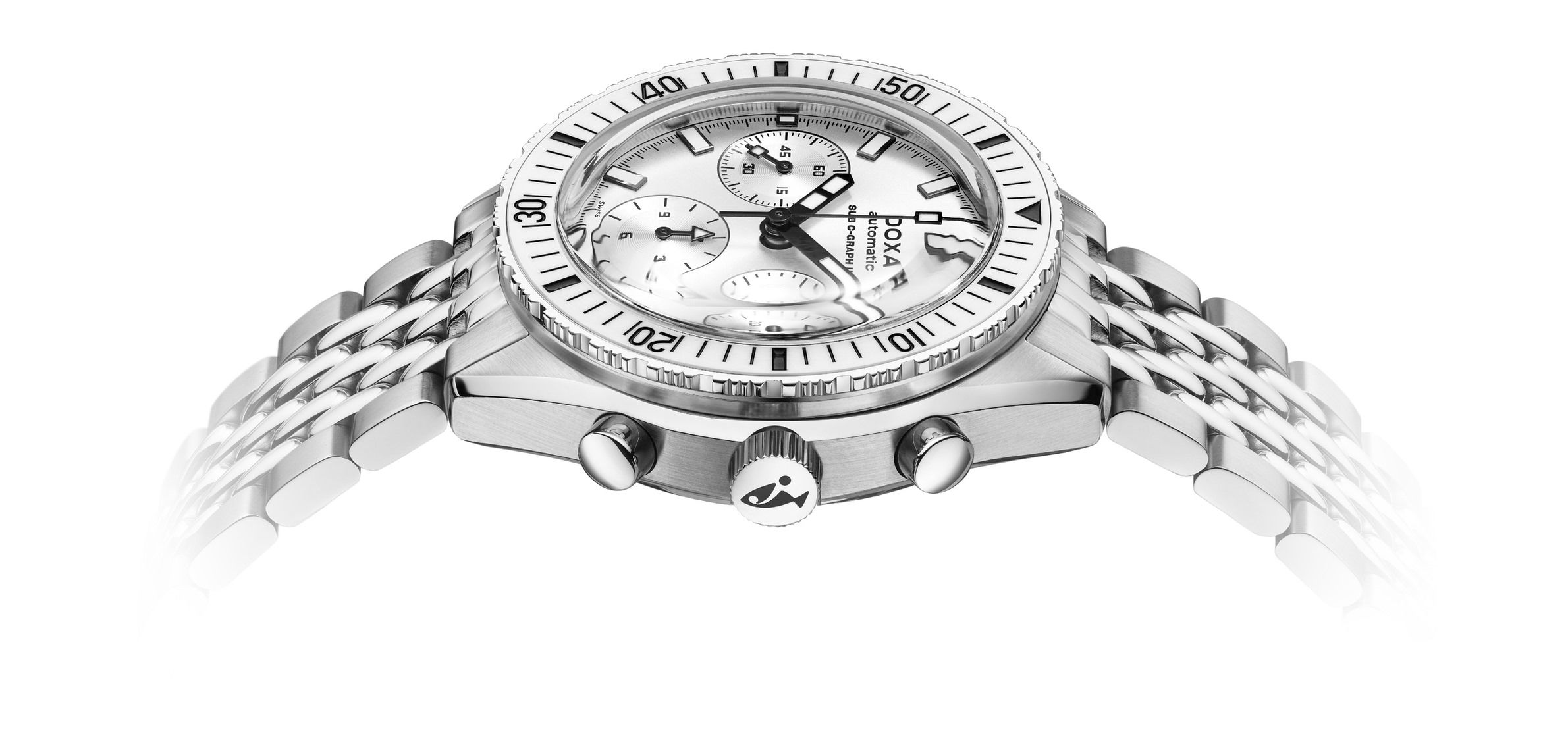 Doxa SUB 200 C-Graph II Whitepearl - View 3