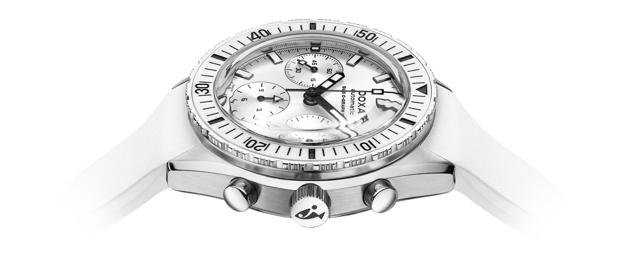 Doxa SUB 200 C-Graph II Whitepearl - View 3