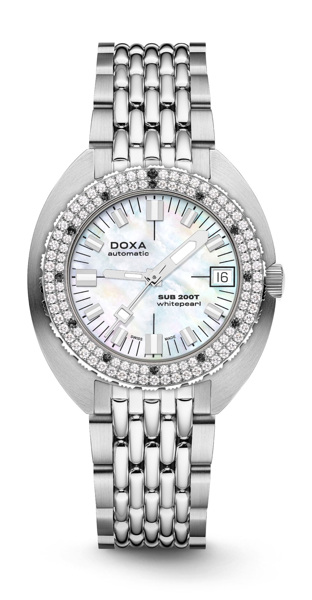 Doxa SUB 200T Diamonds Whitepearl watch