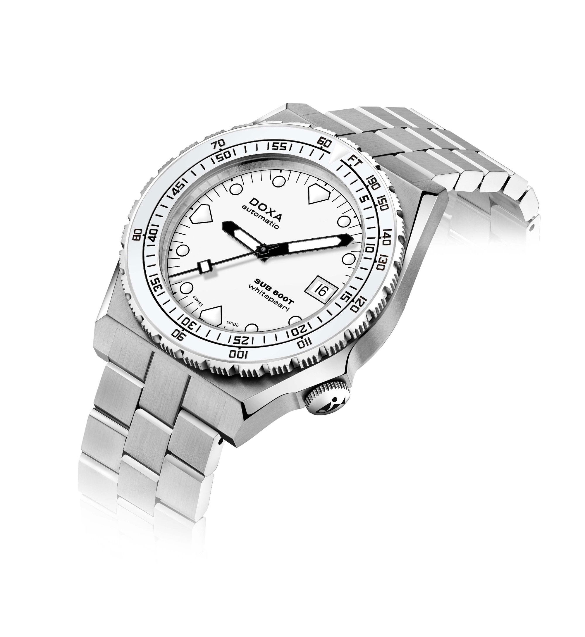Doxa SUB 600T Whitepearl Ceramic Bezel - View 2
