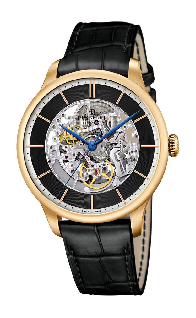 Perrelet First Class 3 Hands Skeleton Gold watch