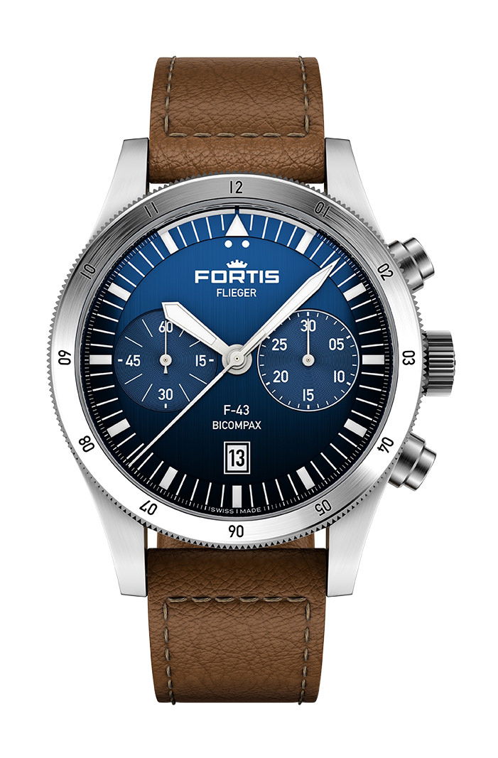 Fortis Flieger F-43 Bicompax Liberty Blue watch