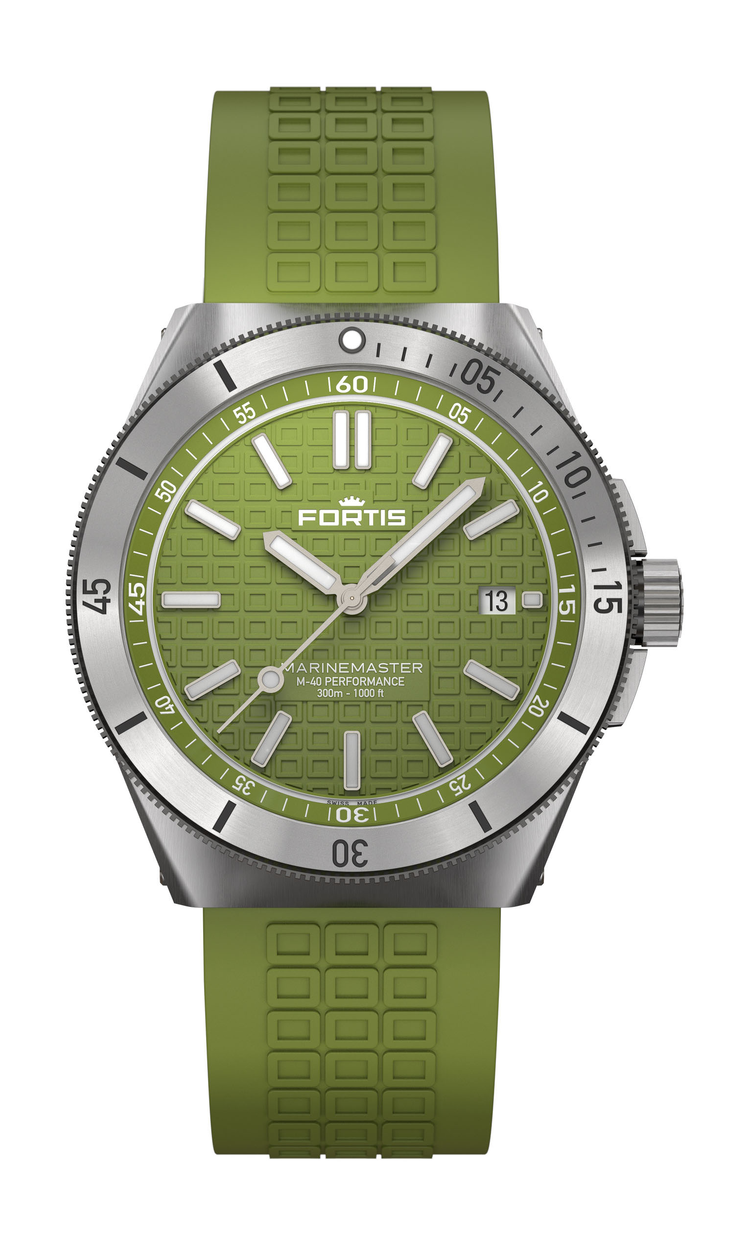 Fortis Marinemaster M-40 Woodpecker Green watch