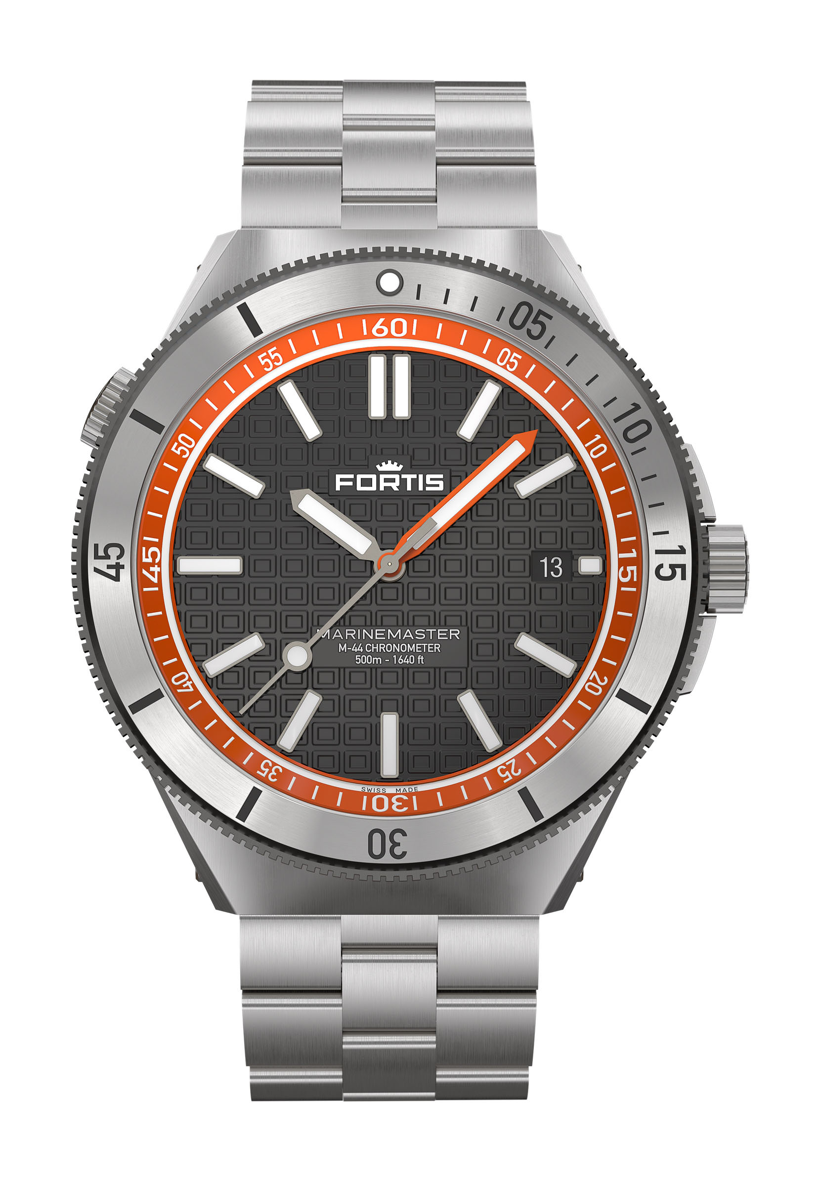 Fortis Marinemaster M-44 Amber Orange watch