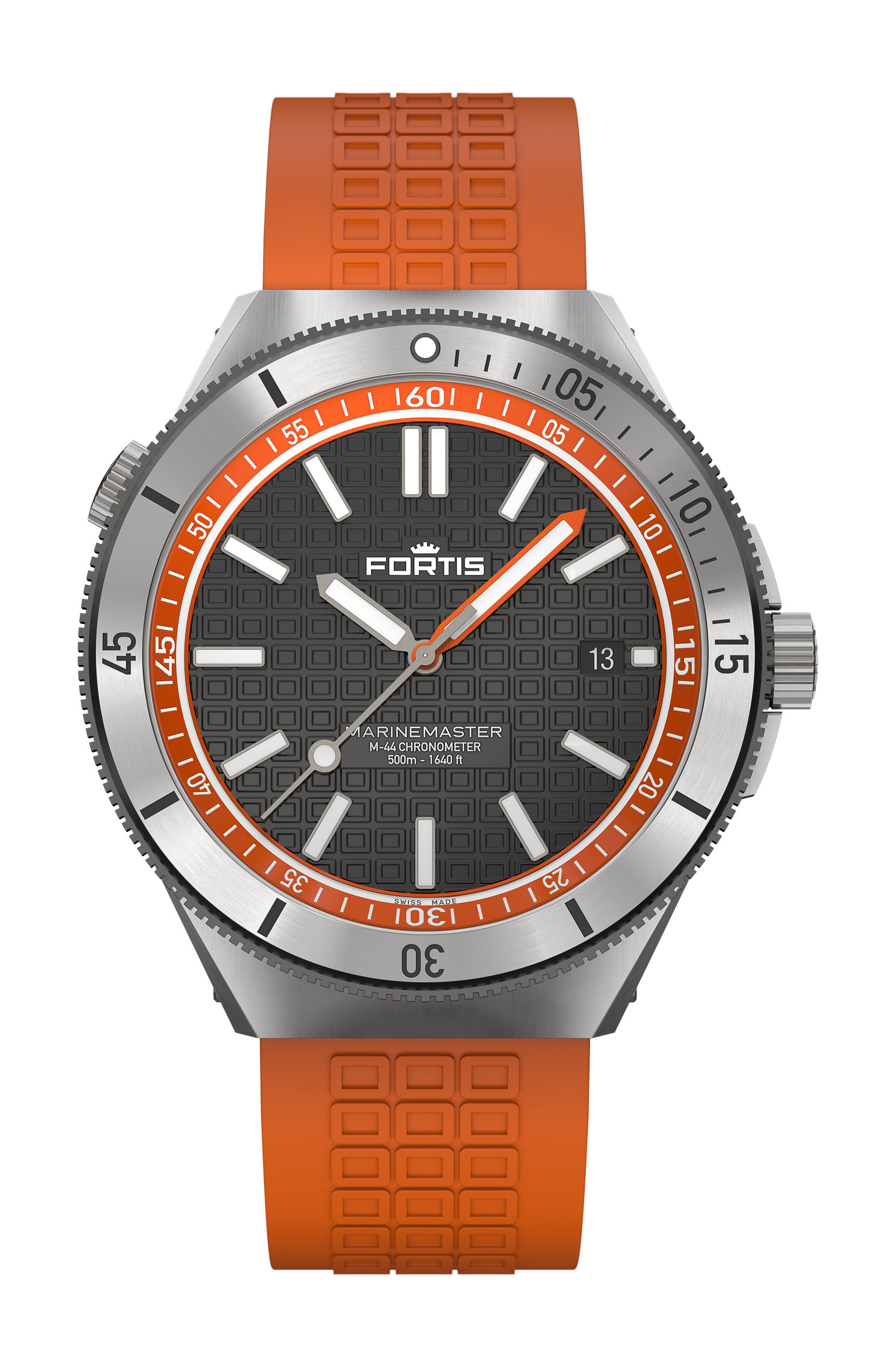 Fortis Marinemaster M-44 Amber Orange watch