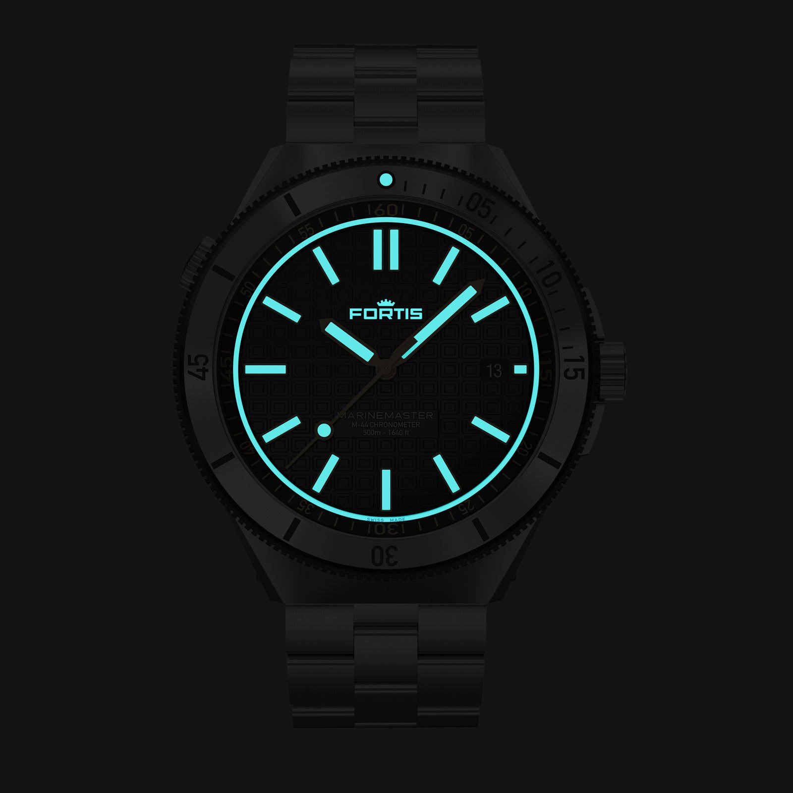 Fortis Marinemaster M-44 Black Resin - View 2