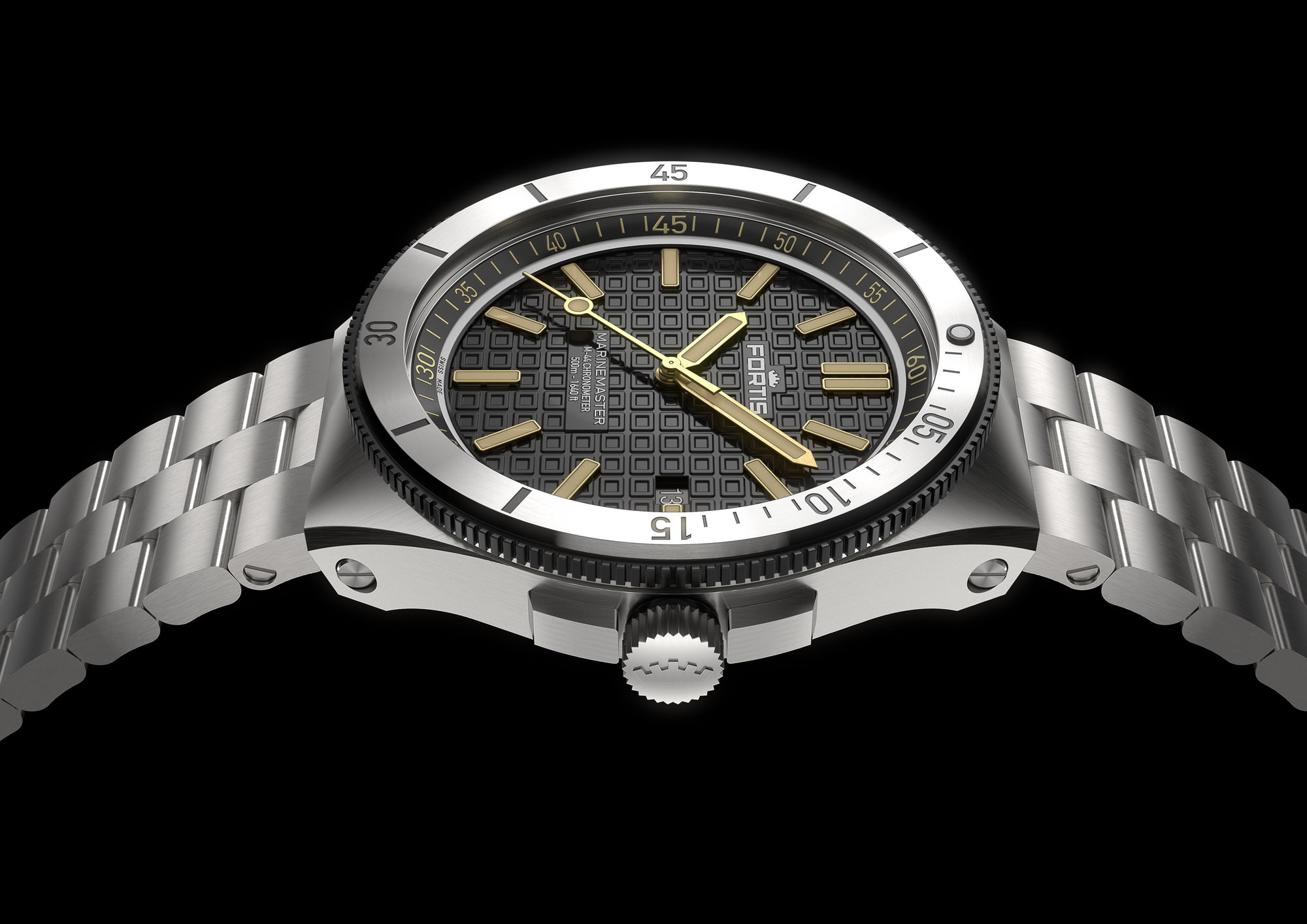 Fortis Marinemaster M-44 Black Resin - View 3