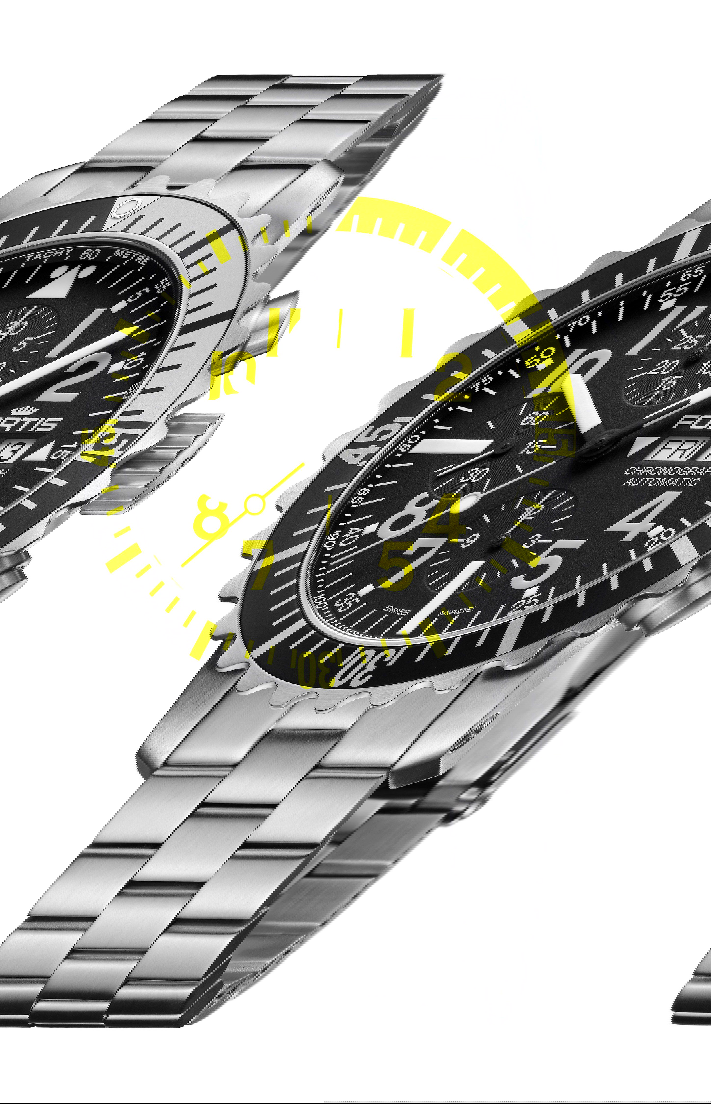 Fortis Marinemaster Yellow Chronograph watch
